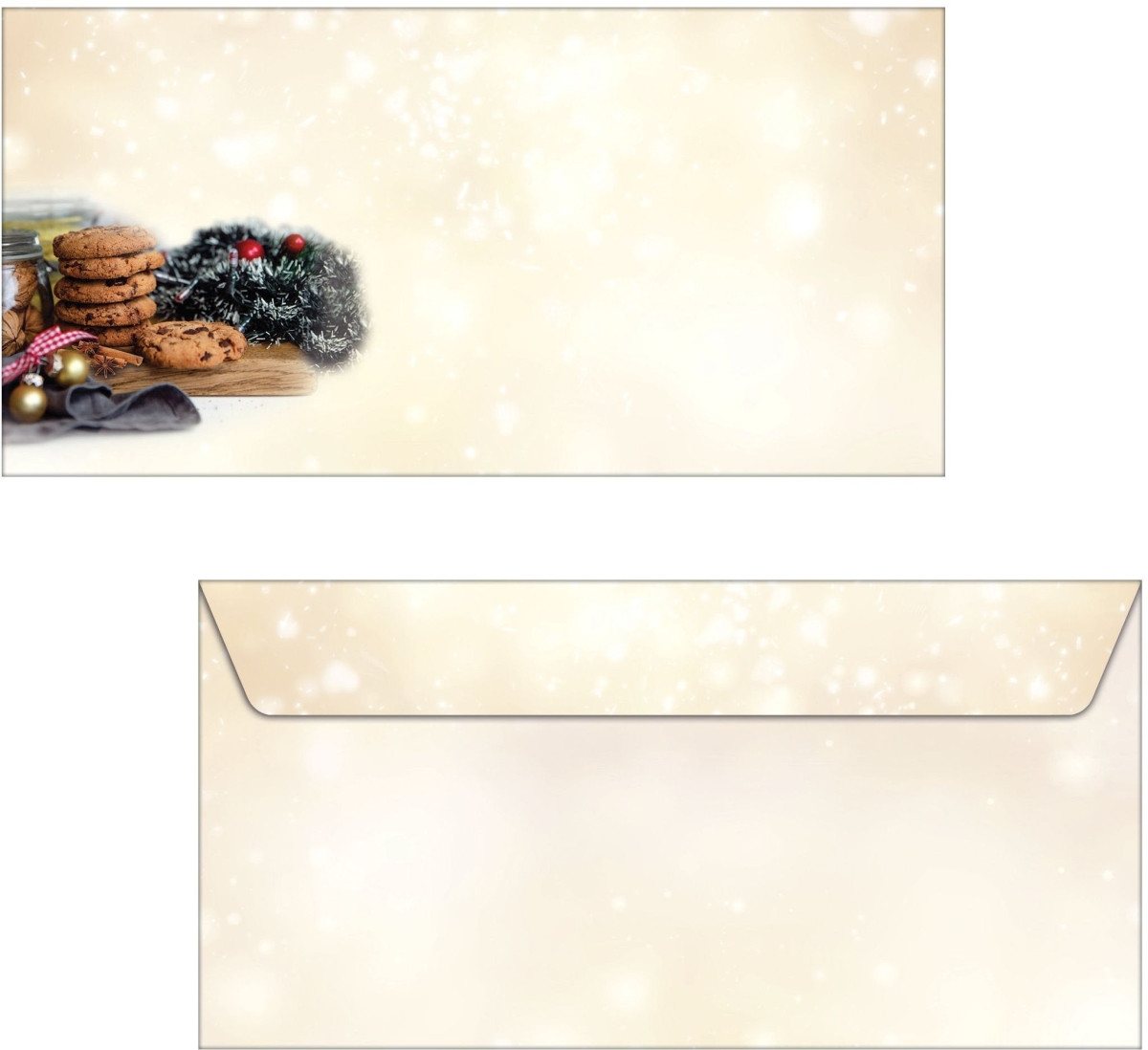 Thumbnail - Sigel Designpapier Briefumschläge Weihnachten DINlang 90g/qm VE=25 Stück Winter Smell