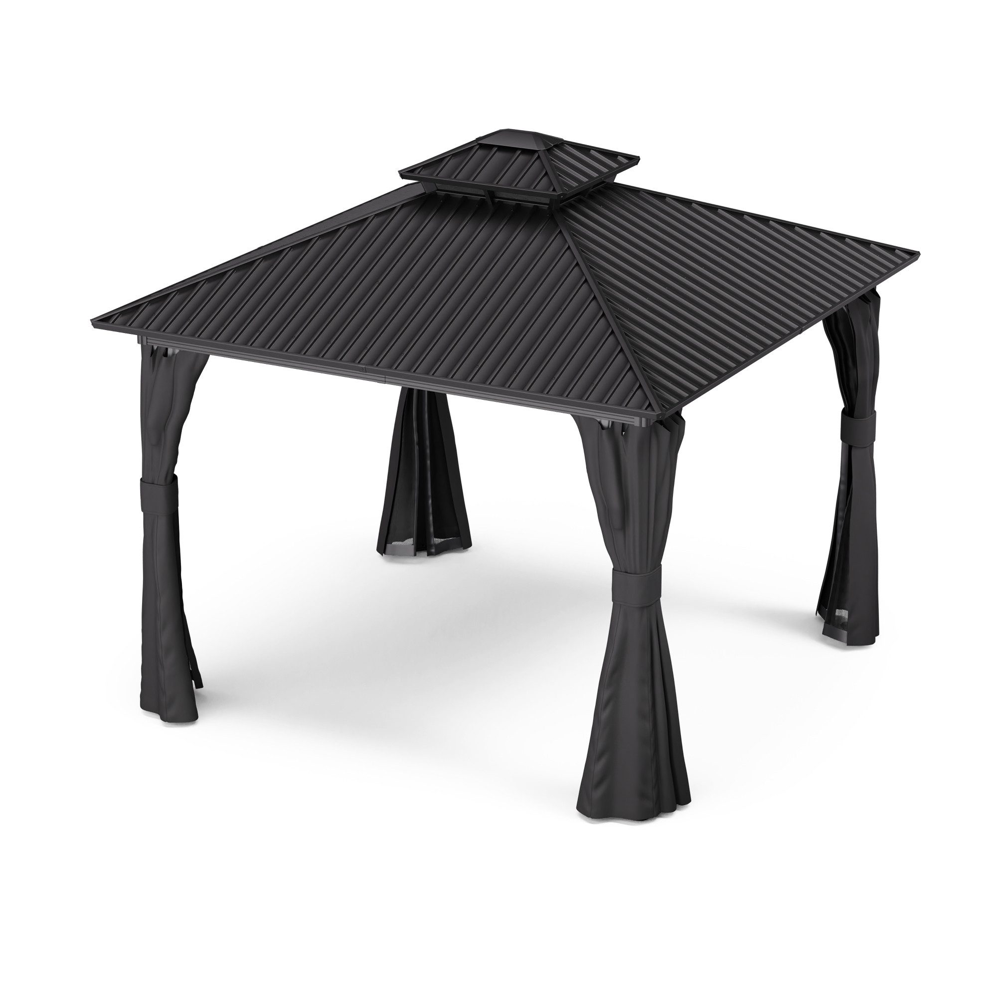 blumfeldt Pavillon ShadeFortress, (Set), Pergola 3x3m pulverbeschichtet wetterfest Garten