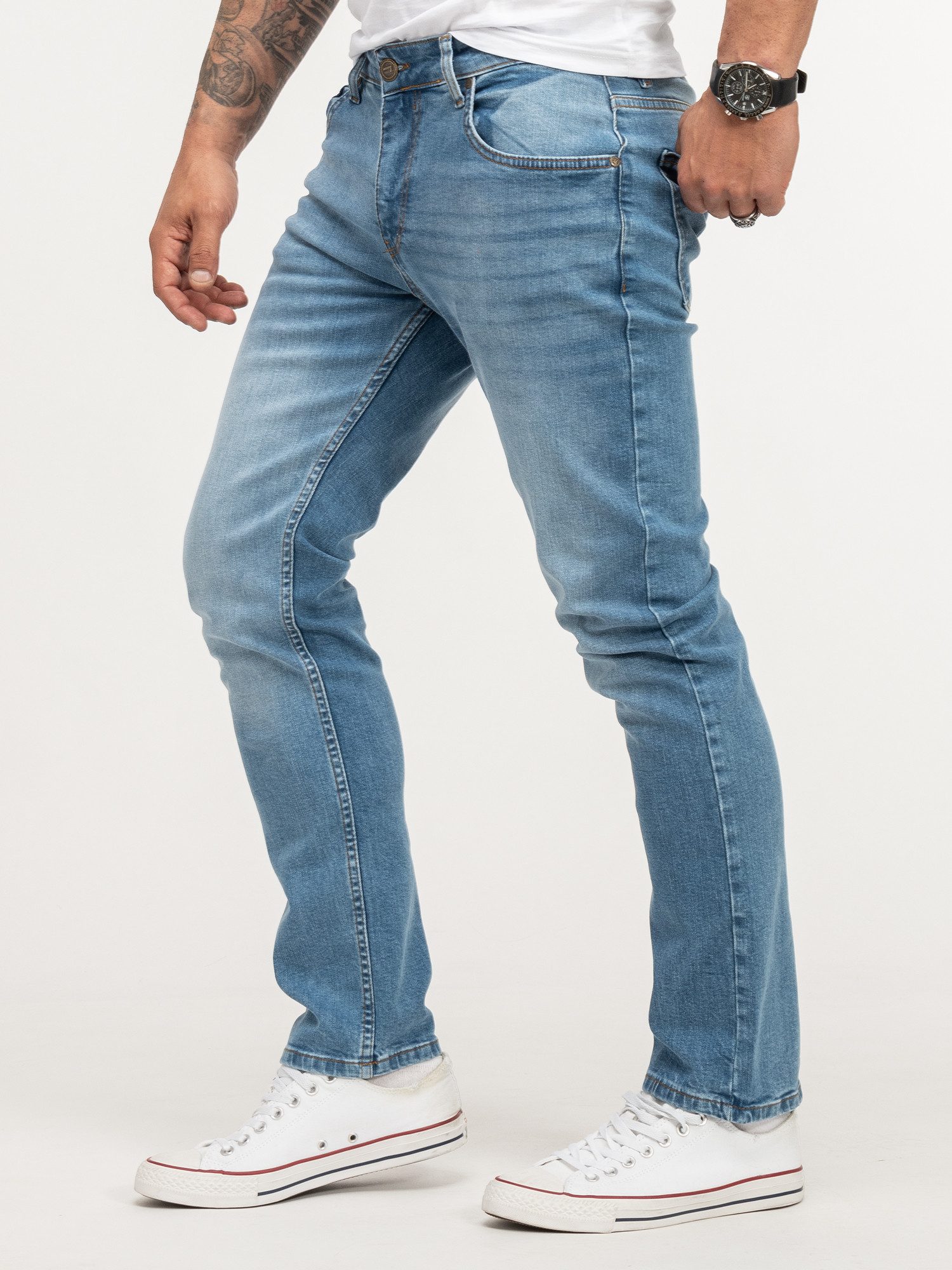 Lorenzo Loren Regular-fit-Jeans Herren Jeans Stretch günstig online kaufen