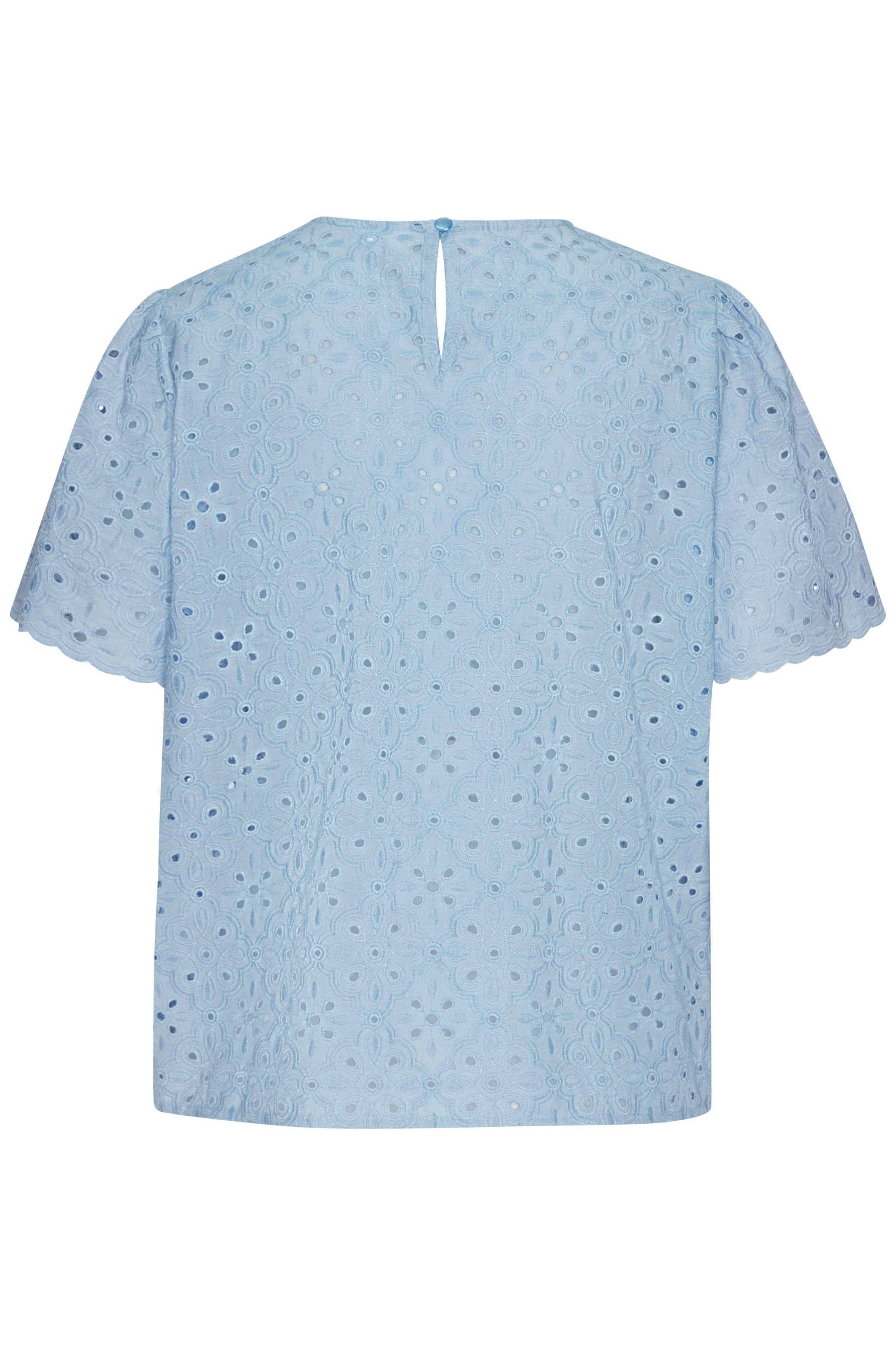 LASCANA Kurzarmbluse mit Lochstickerei, Damenbluse, casual-elegant