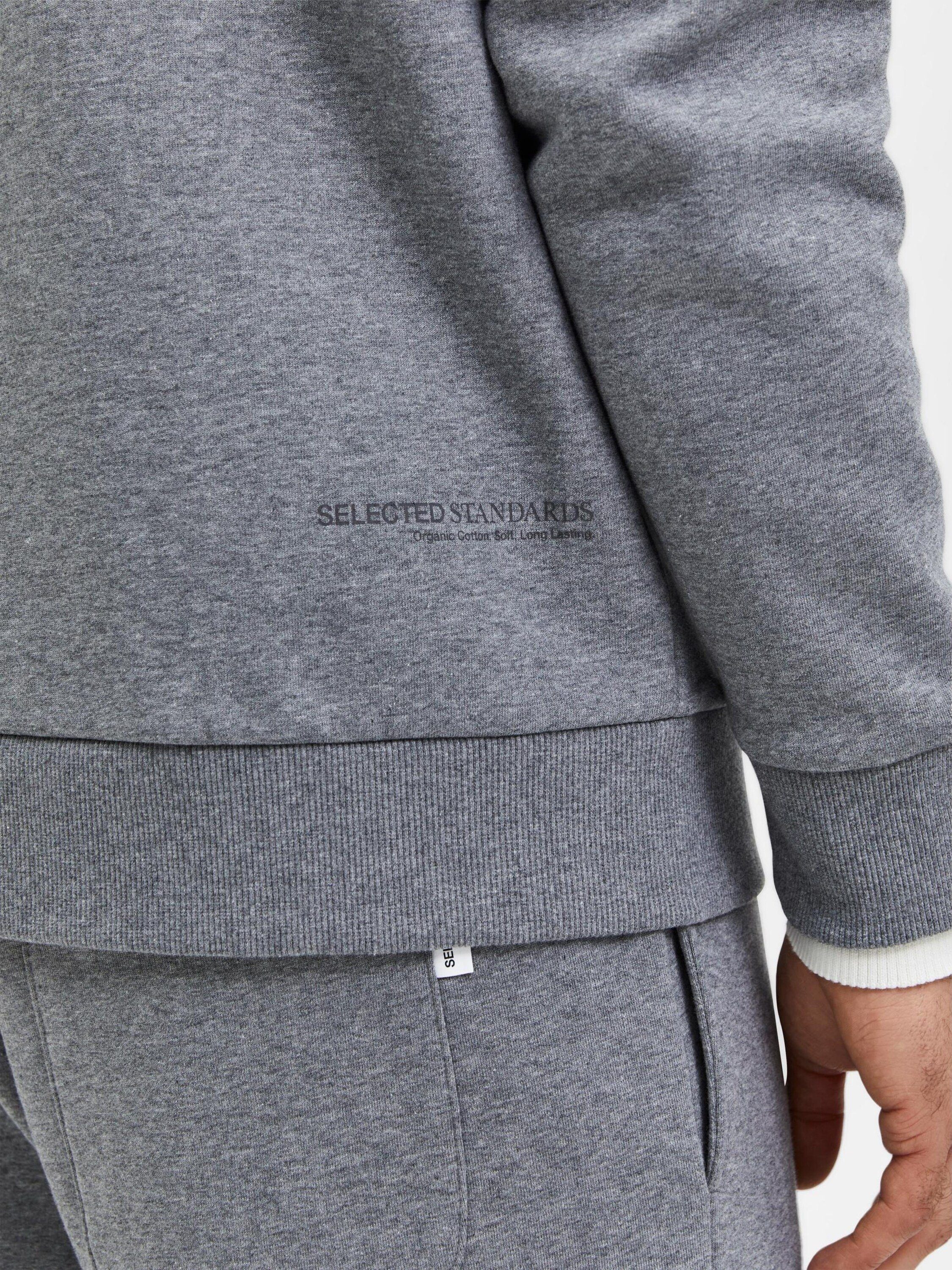 SELECTED HOMME Sweatshirt Jackman Melange Grey 16085286 Medium (1-tlg)