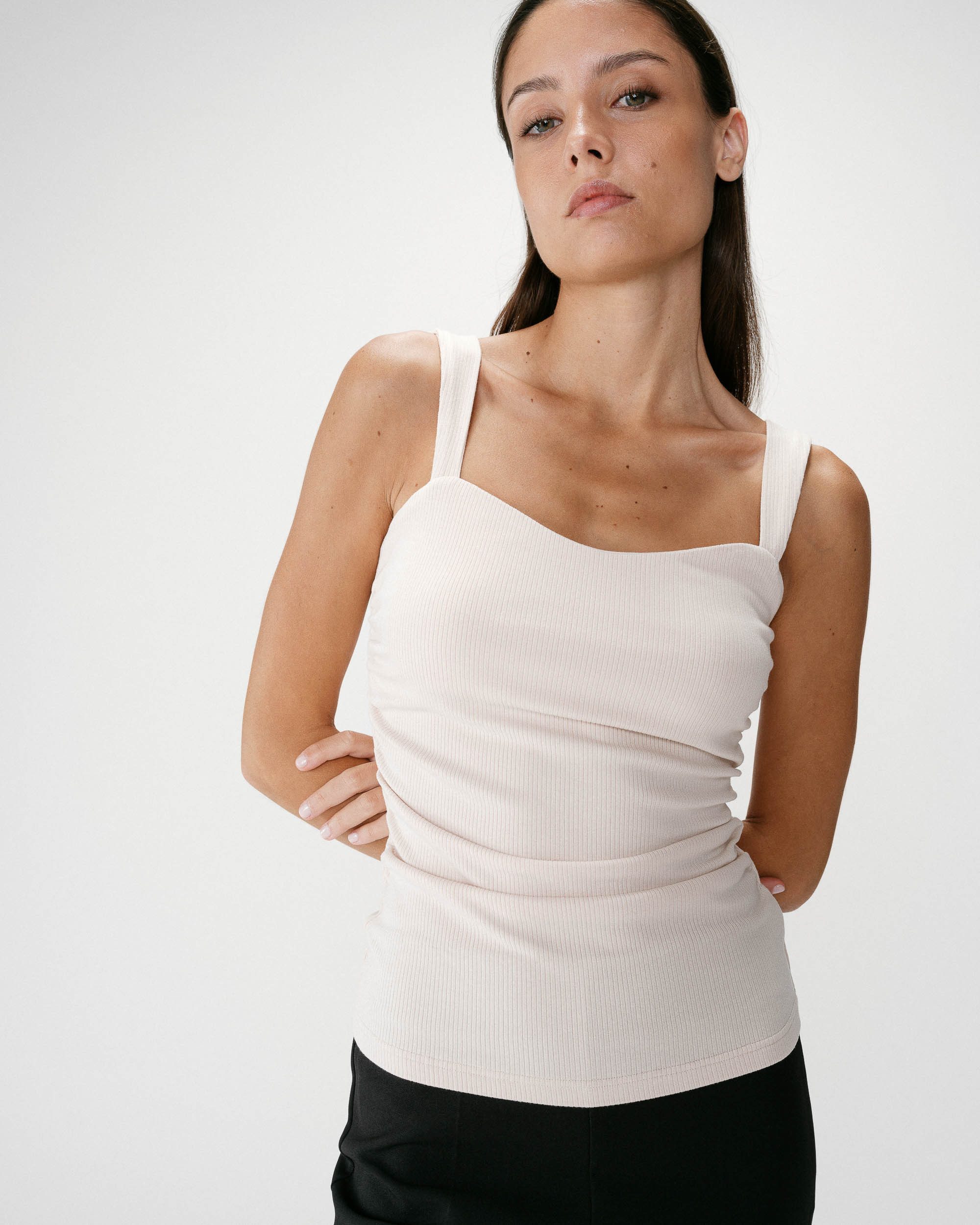 Grace & Mila Shirttop WYAN - Top - Top Damen - Tanktop - Trägertop - geripptes Top Damen