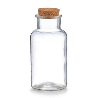 Zeller Present Vorratsglas Gewürzglas mit Korkdeckel 500 ml, Glas, Kork, (1-tlg), Vorratsglas Lebensmittelaufbewahrung Vorratsdose