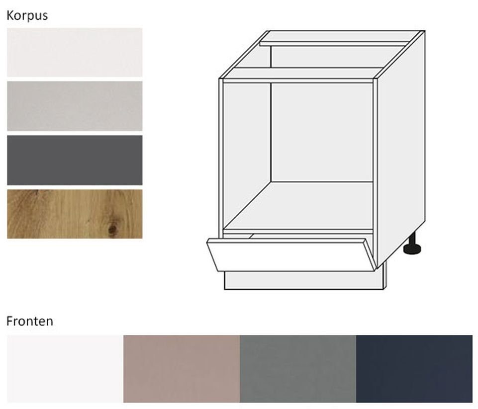 Herdumbauschrank Bonn B/T/H: 60 cm / 50 cm / 82 cm