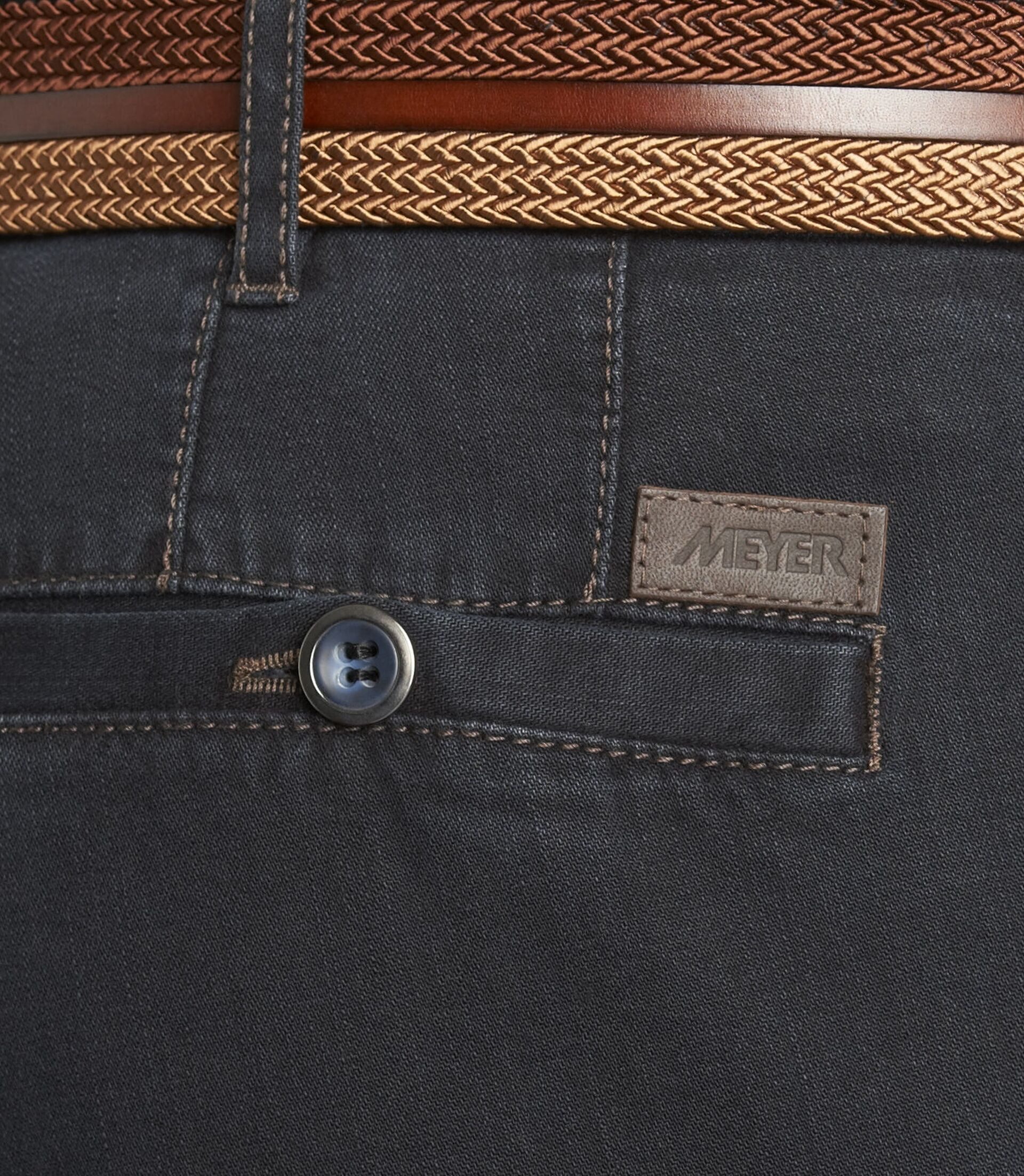 MEYER 5-Pocket-Jeans Roma aus Stretch-Denim mit Dehnbund