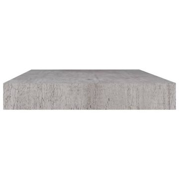 furnicato Wandregal Schweberegale 2 Stk. Betongrau 50x23x3,8 cm MDF