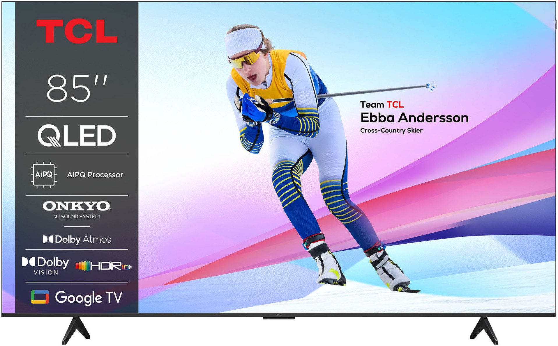 TCL 85P71KX1 QLED-Fernseher (215 cm/85 Zoll, 4K Ultra HD, Google TV, Smart-TV, Multi-HDR, Dolby Vision, Smart TV, Apple Airplay2, Dolby Atmos, Onkyo)