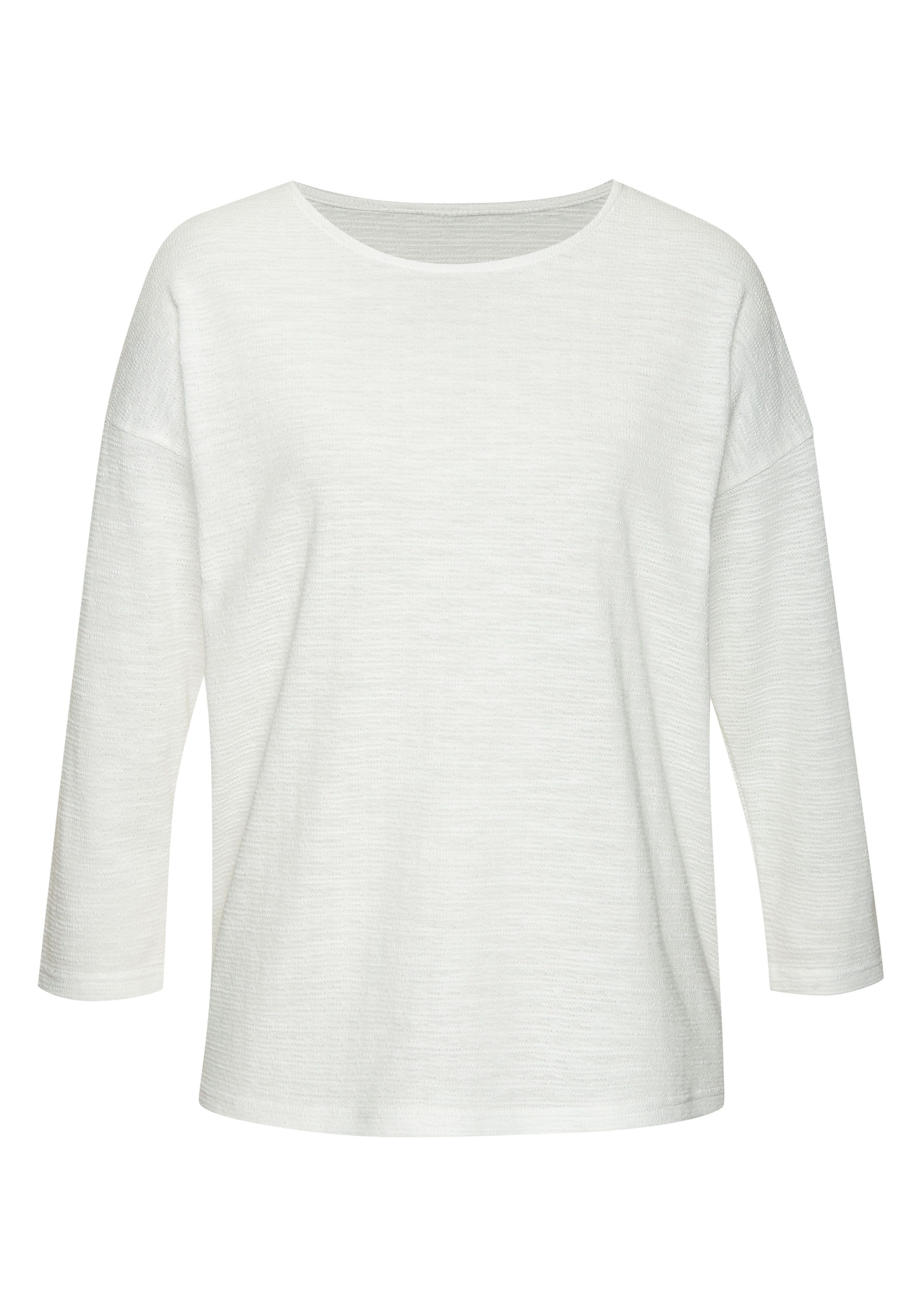 Vivance Langarmshirt mit modischer Struktur (2er-Pack) aus bügelfreier, luftiger Qualität mit Baumwolle