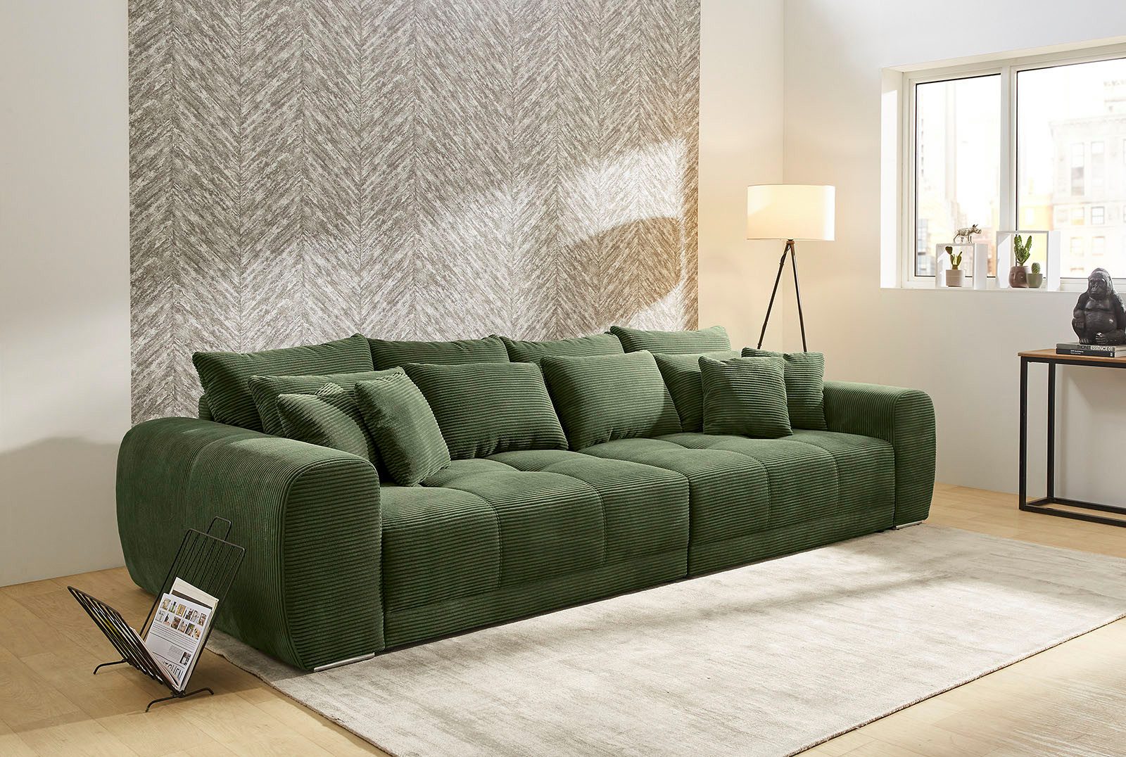 Jockenhöfer Gruppe Big-Sofa Moldau XXL, B: 306 cm, Mega-Sofa, mit 4 Zierkis günstig online kaufen