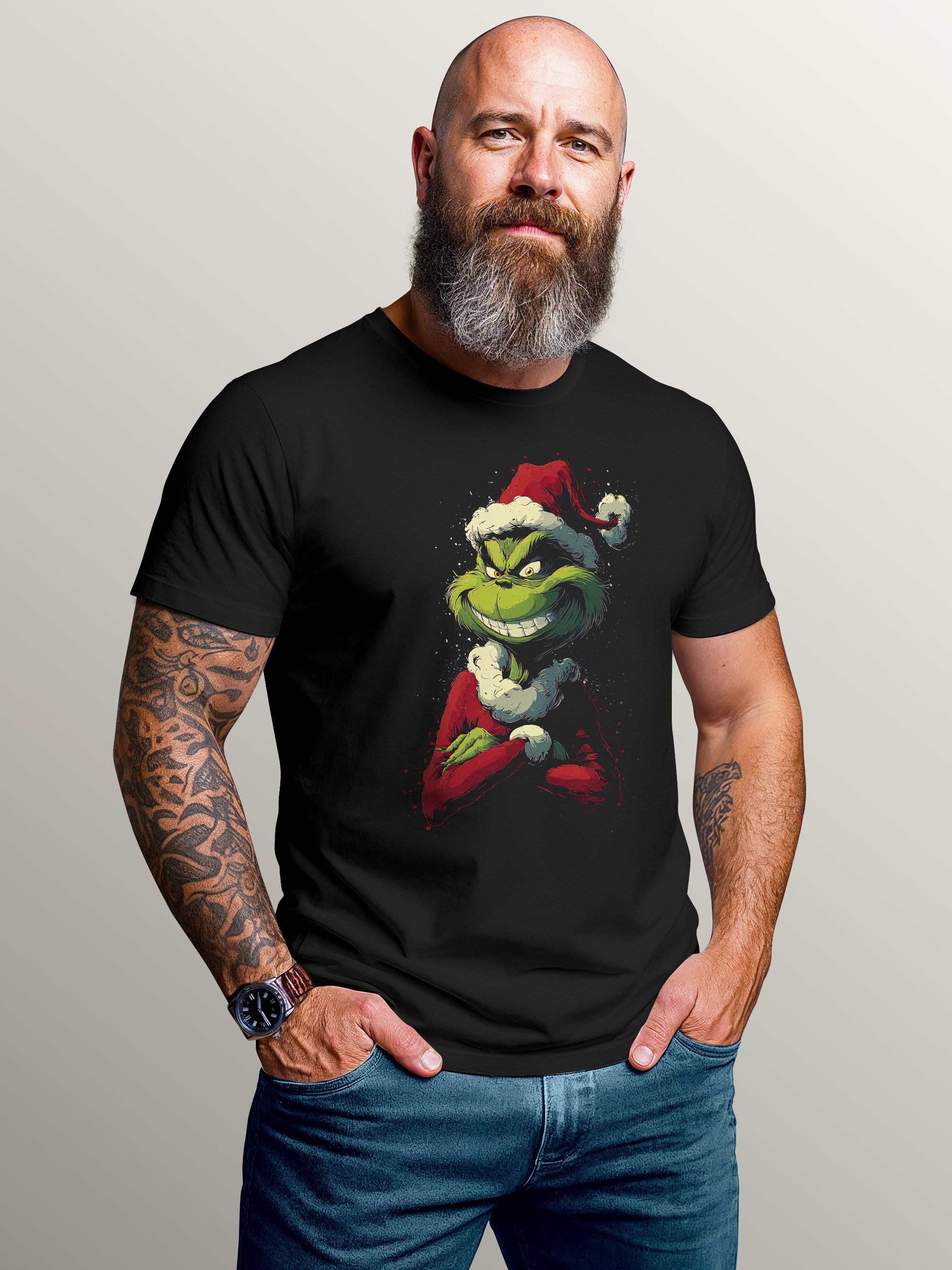 MoonWorks Print-Shirt Herren T-Shirt Anti Weihnachten XMAS Outfit Weihnacht günstig online kaufen