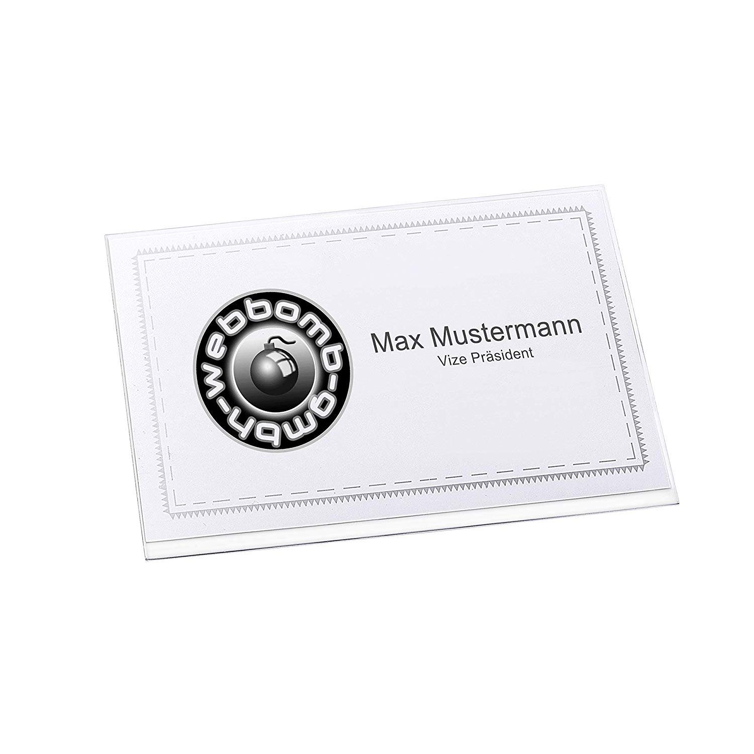 WEBBOMB Hinweisschild Namensschildhalter Kartenhalter Namensschilder mit Clip Ausweishüllen, (10 St)
