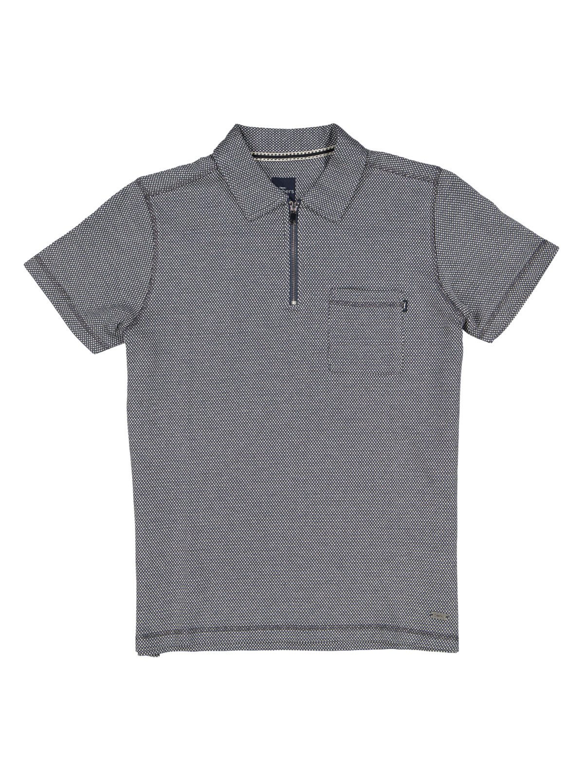 Poloshirt Herren Poloshirt mit Reißverschluss, Saphirblau