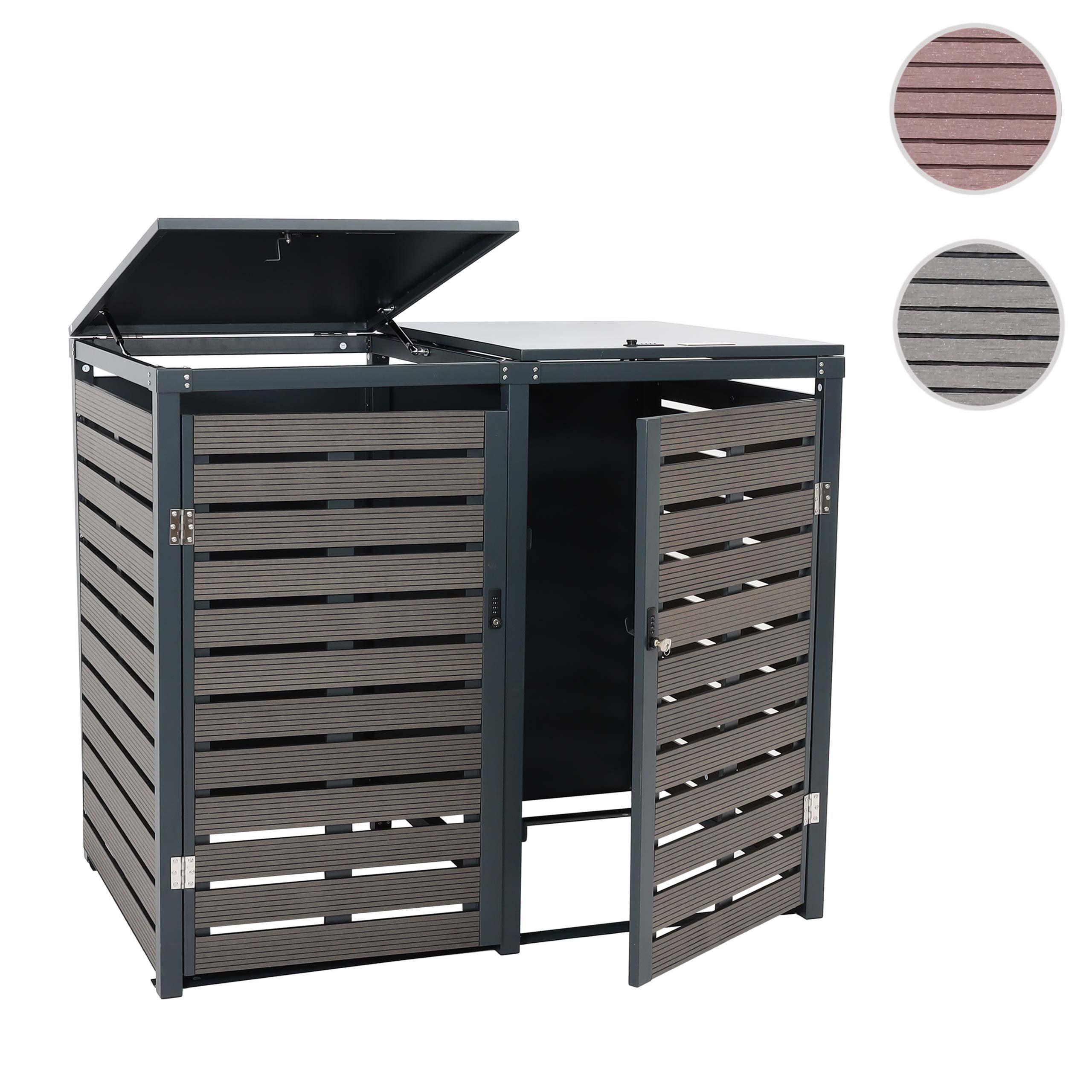 MCW Mülltonnenbox MCW-K14-XL, Deckel von oben zu öffnen für leichtes Befüllen