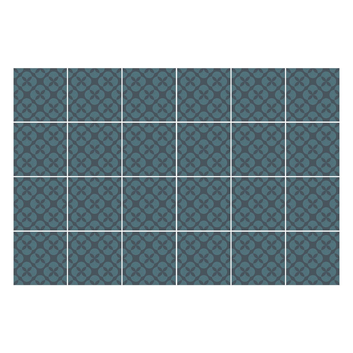 Tulup Fliesenaufkleber Fliesenaufkleber Fliesenfolie Blumenmotiv in einem Netz Fliesensticker