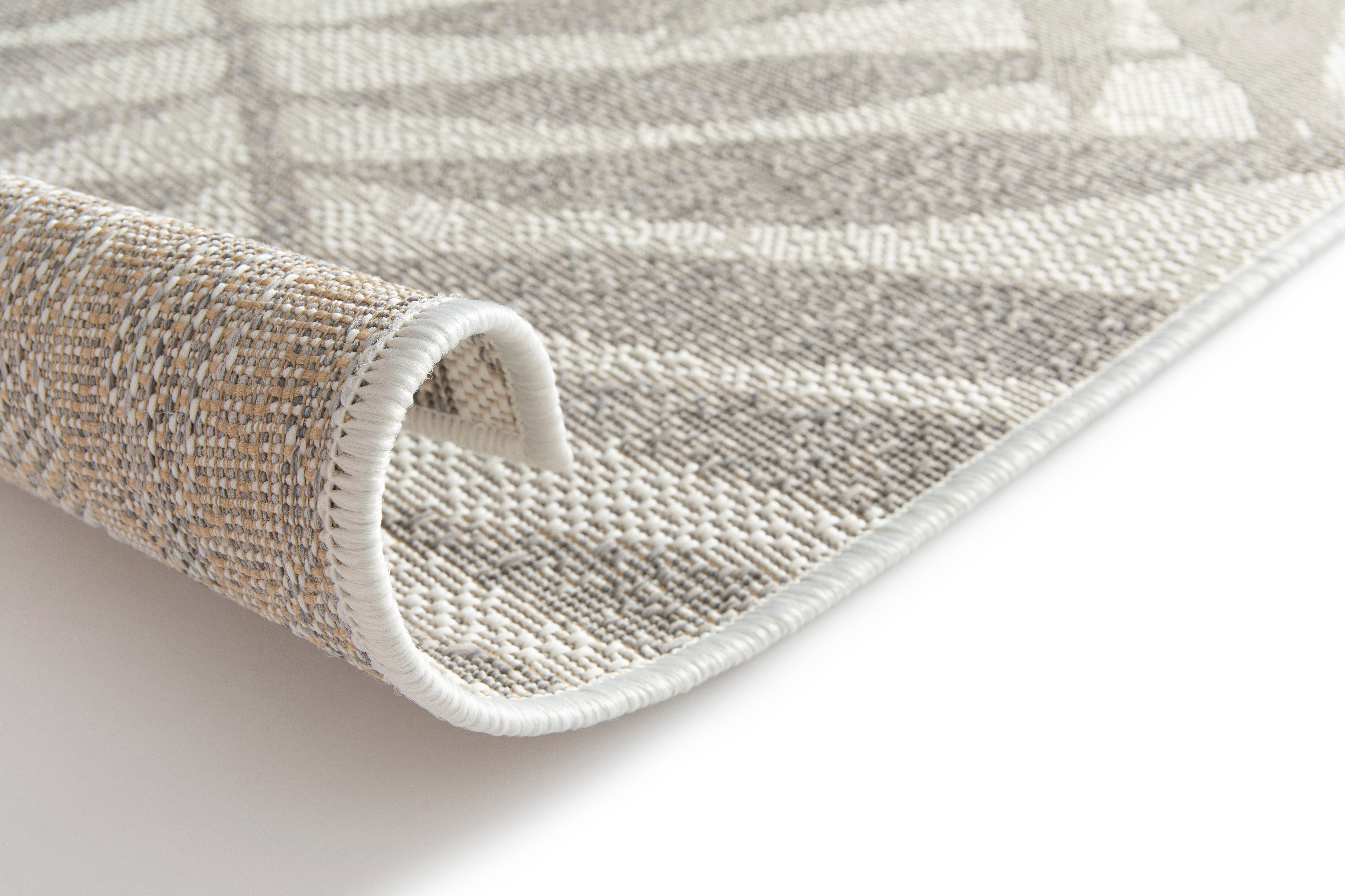 Primaflor-Ideen in Textil Teppich Outdoorteppich RENEW - Leaves, rechteckig, Höhe: 4 mm, Flachgewebe, Blätter, In- und Outdoor geeignet, Balkon & Terrasse