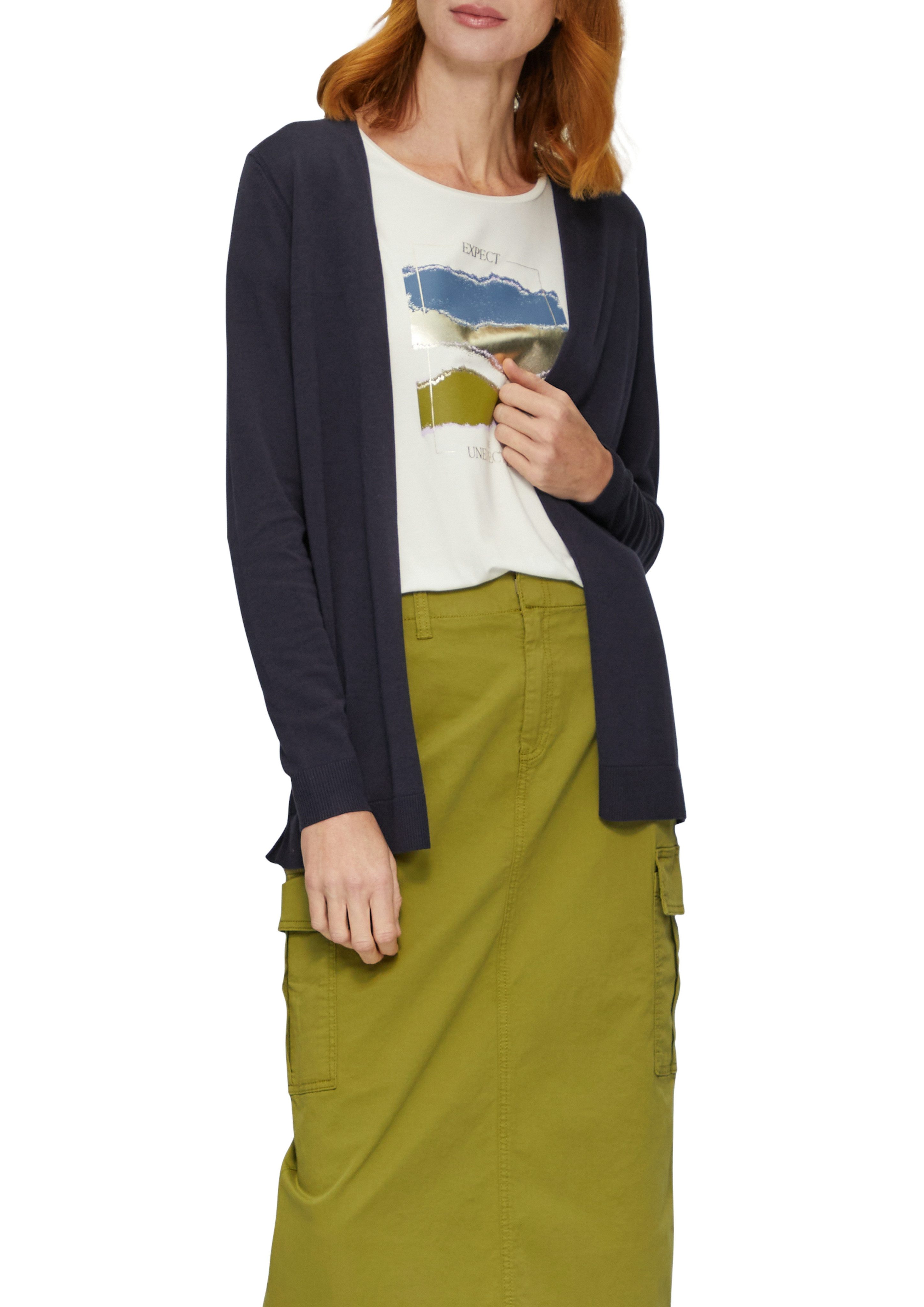 s.Oliver Strickjacke Feinstrick ohne Verschluss günstig online kaufen