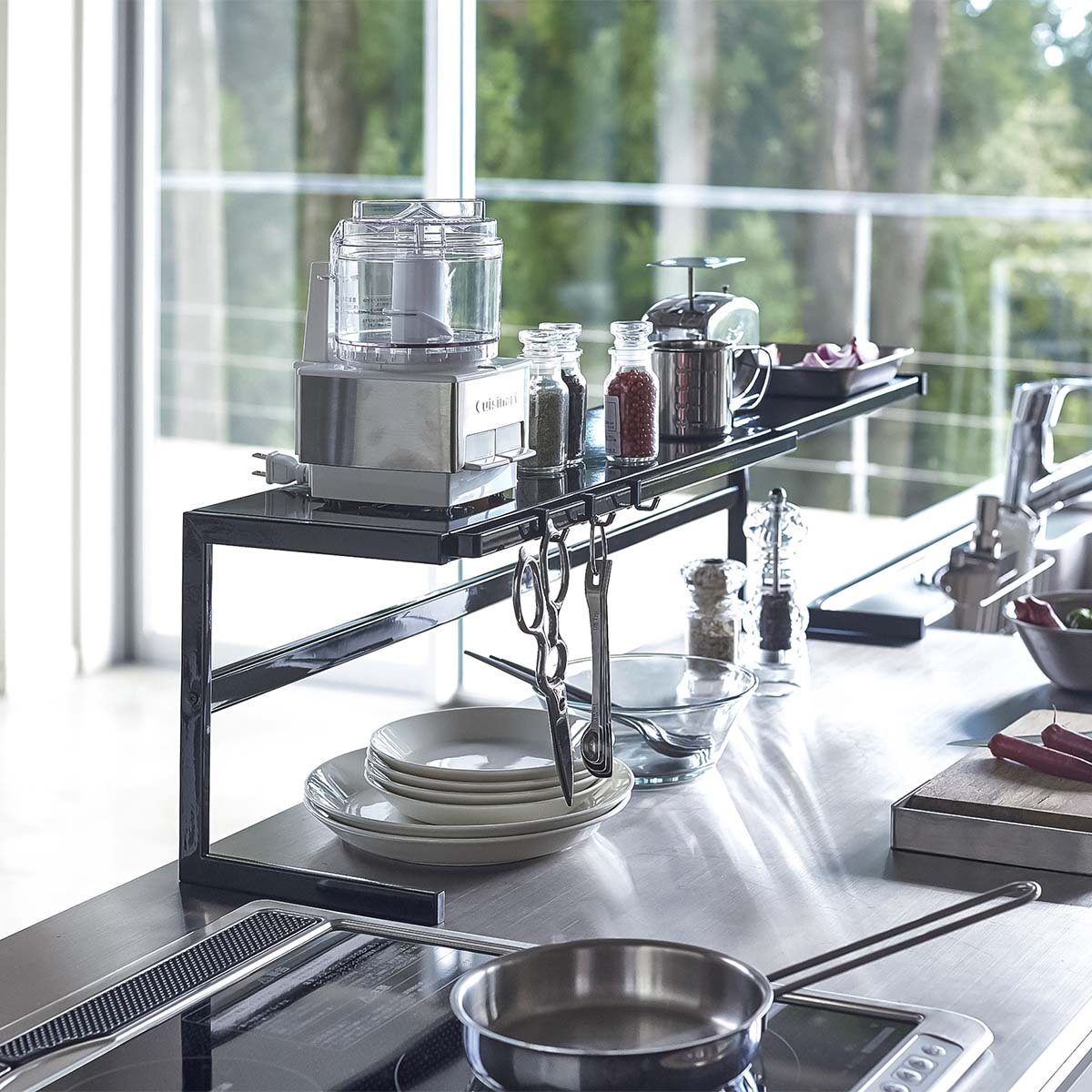 Yamazaki Küchenregal "Tower" Regal Metall 54 bis 92cm ausziehbar, platzspar günstig online kaufen