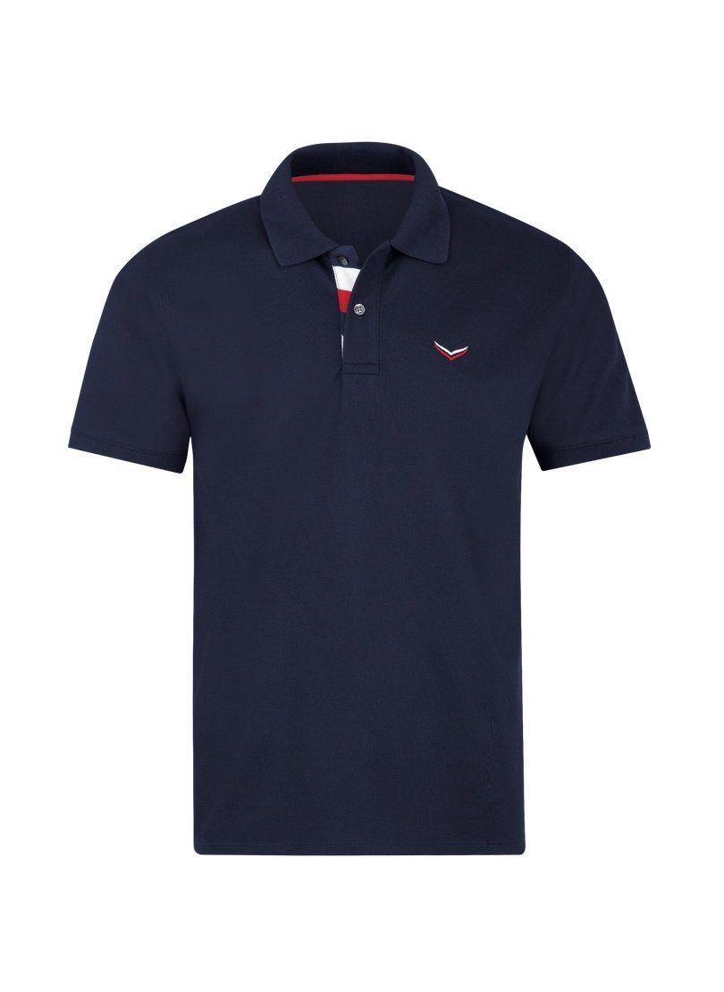 Poloshirt TRIGEMA Poloshirt mit dreifarbiger Knopfleiste
