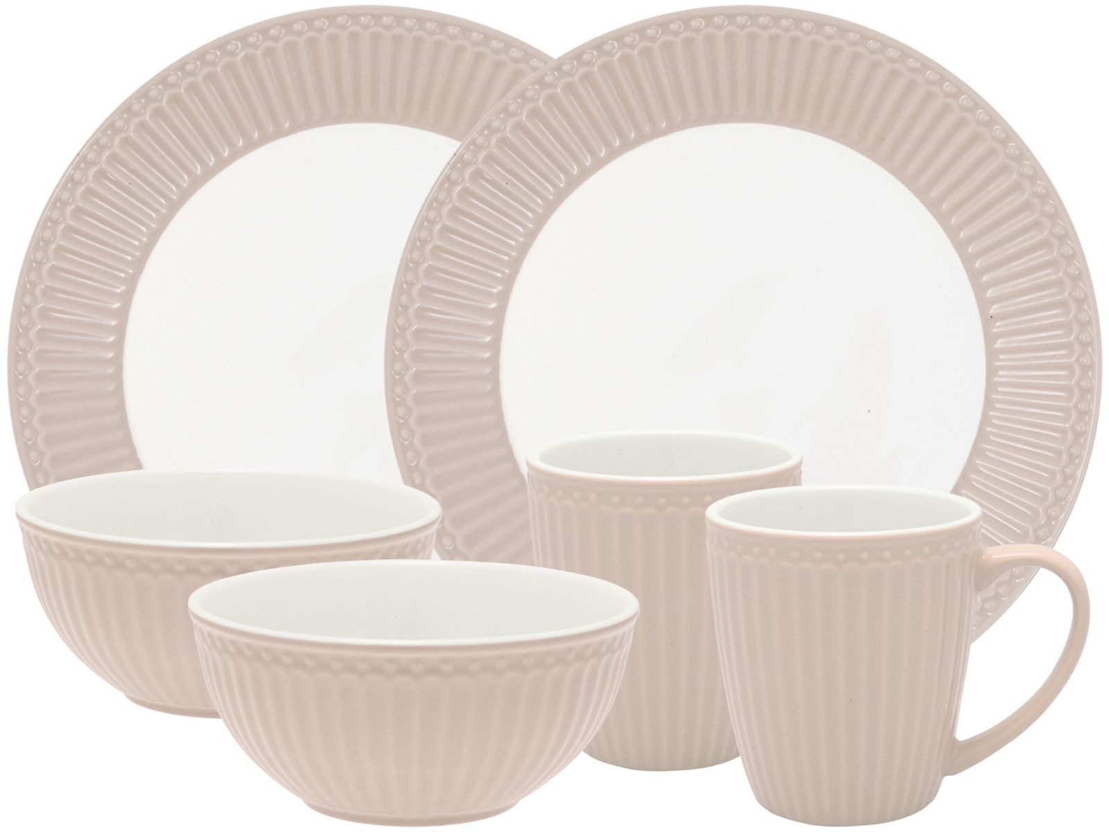 Greengate Frühstücks-Set Alice Frühstücksset creamy fudge 6tlg