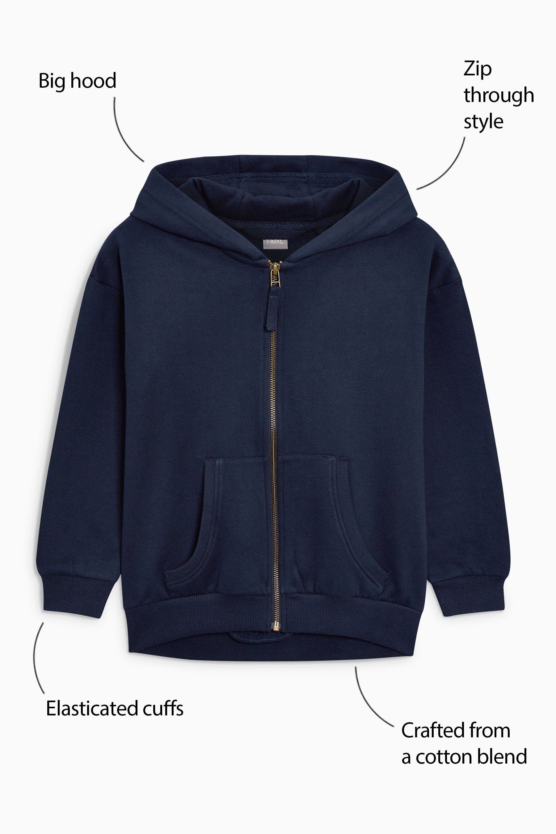 Next Kapuzensweatshirt Kapuzenjacke (1-tlg) Navy Blue