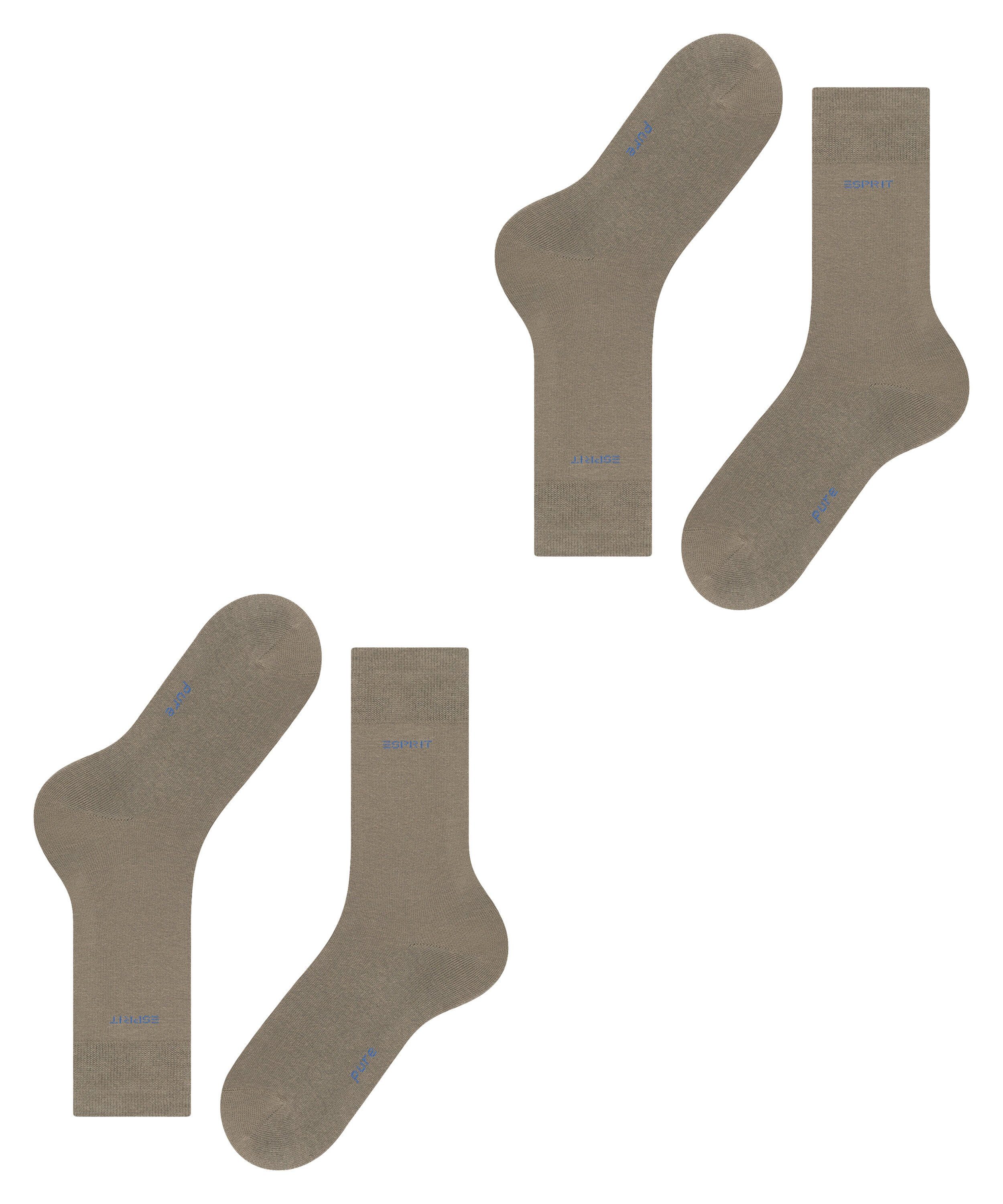 Esprit Socken Basic Uni (2-Paar) thyme 2-Pack (7821)