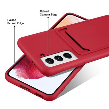CoolGadget Handyhülle Card Case Handy Tasche für Samsung Galaxy S23 6,1 Zoll, Silikon Slim Schutzhülle mit Kartenfach für Samsung S23 5G Hülle
