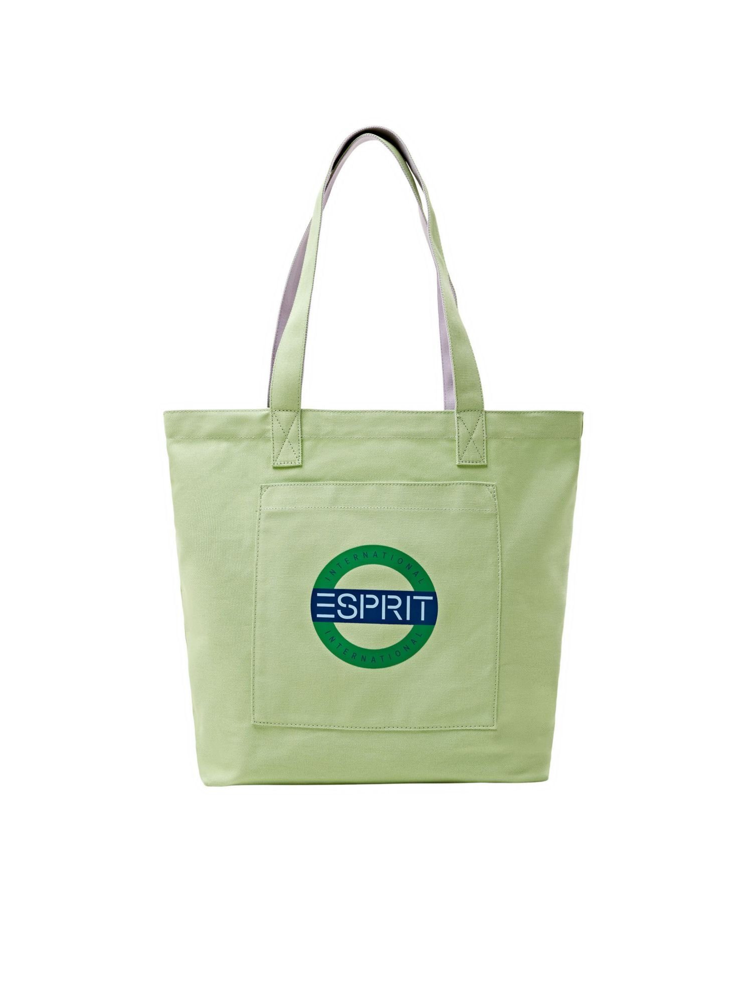 Esprit Schultertasche Tote Bag aus Baumwolle mit Logodesign