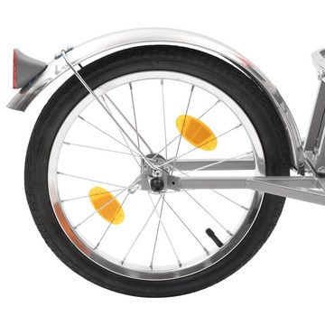 vidaXL Fahrradlastenanhänger Gepäck-Fahrradanhänger mit Tasche Orange und Schwarz