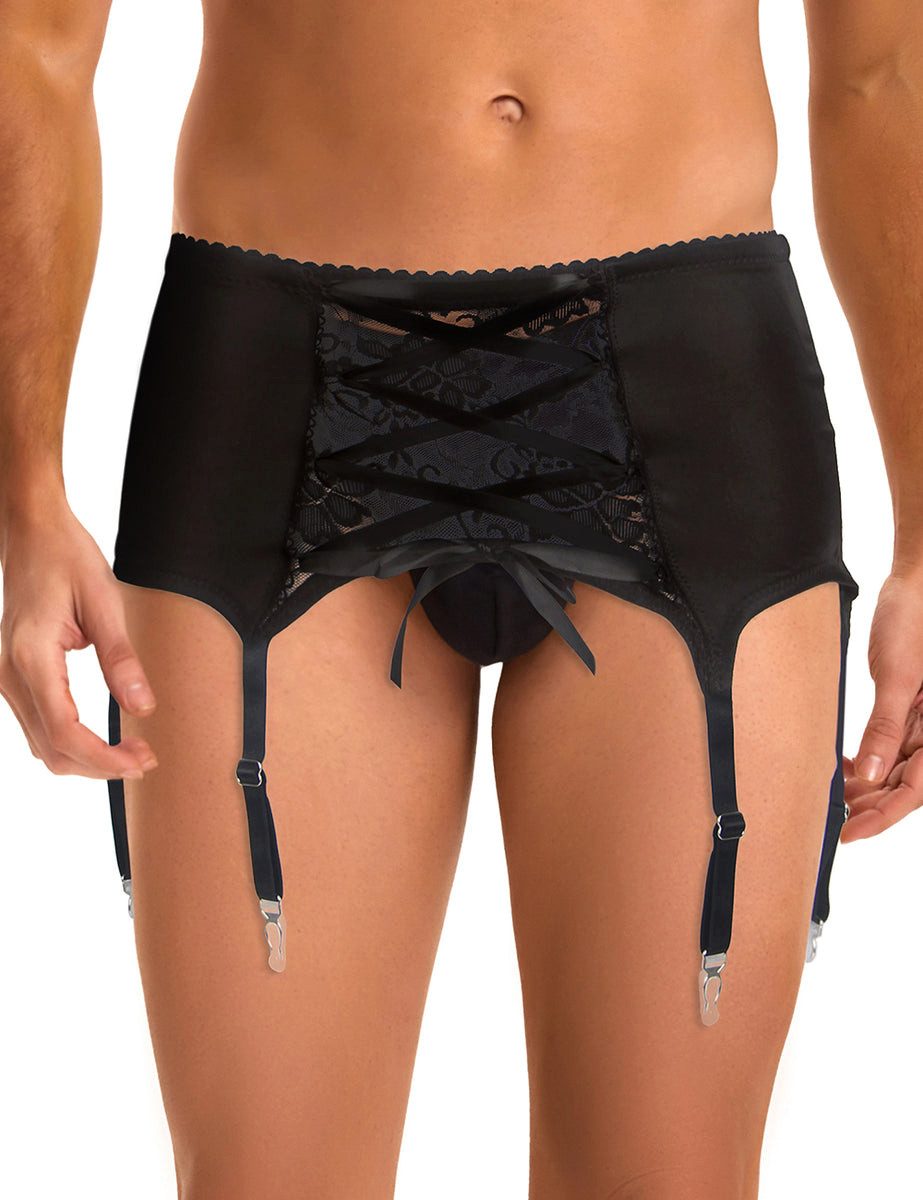 Lau-Fashion Strapsgürtel Herren Strumpfhalter Spitze Hüfthalter günstig online kaufen