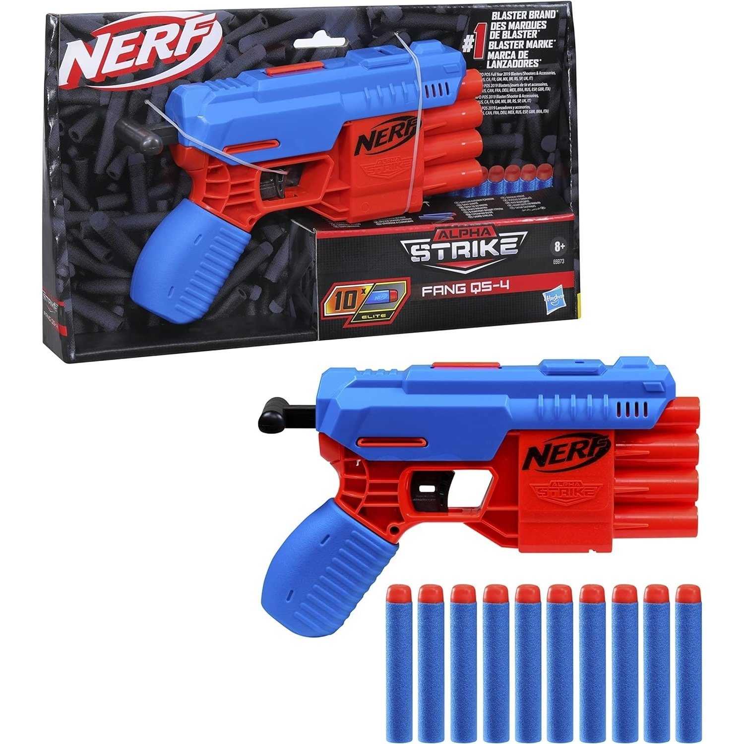 Hasbro Spielzeug-Polizei Hasbro E6973 QS-4 Nerf Alpha Strike Spielzeug-Blas günstig online kaufen