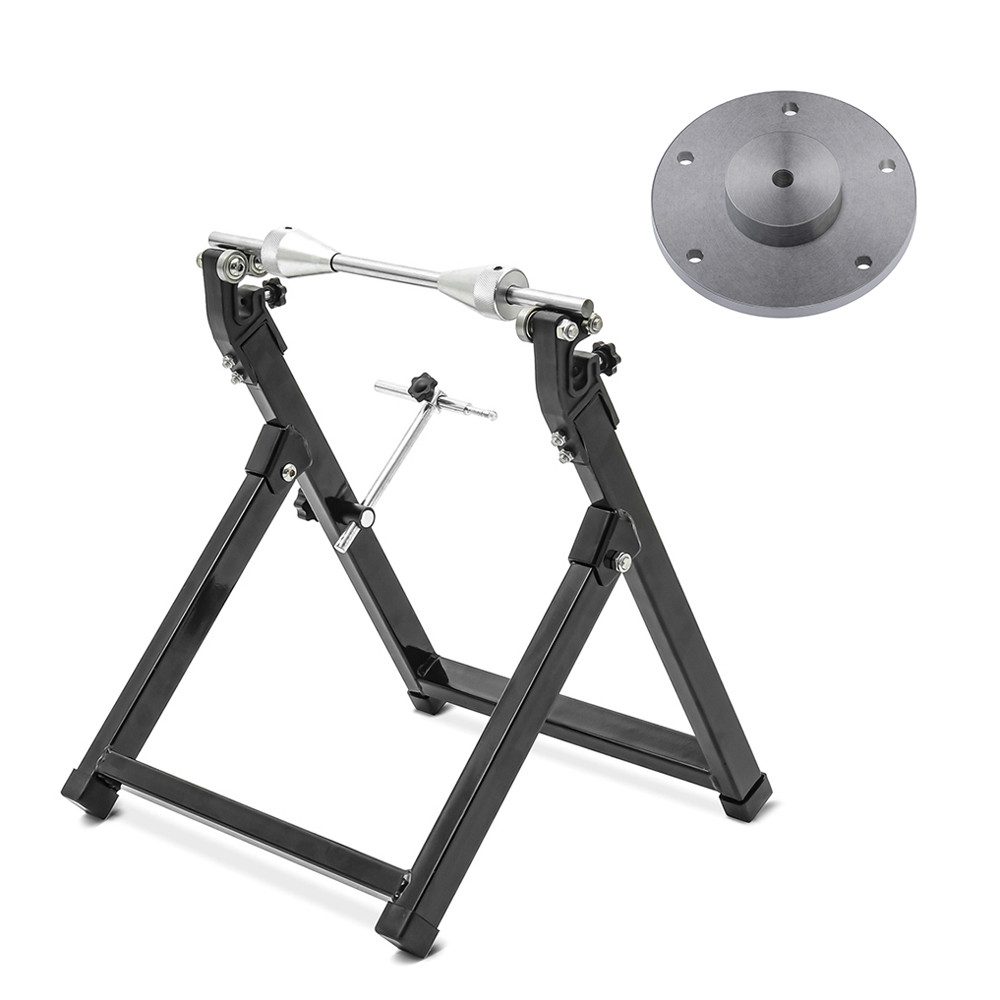 ConStands Reifenwuchtmaschine Wuchtbock Motorrad # WU-2 Auswuchtgerät schwarz + Adapter/Auswuchtadap