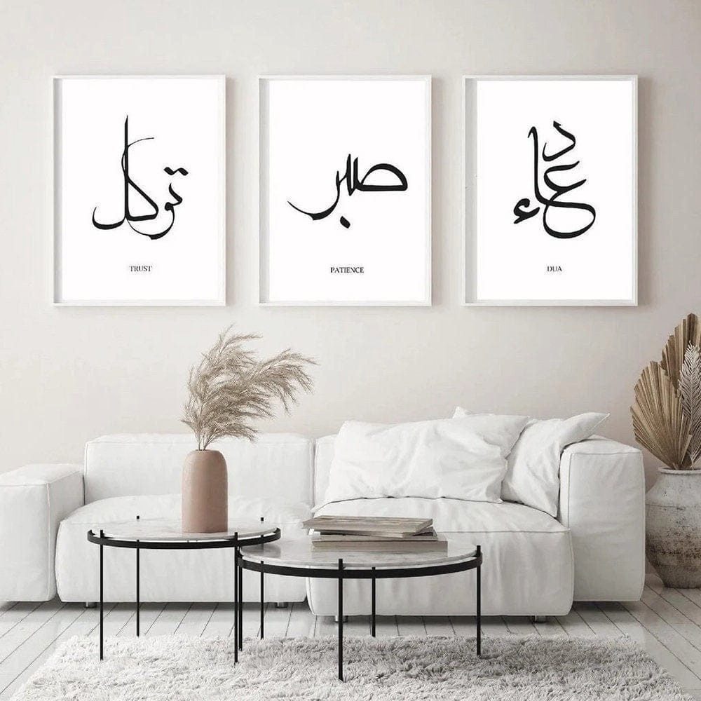 JUSTGOODMOOD Poster Kalligraphie Wandbilder Wohnzimmer Schlafzimmer Deko Print Bilder ohne, B (1 St)