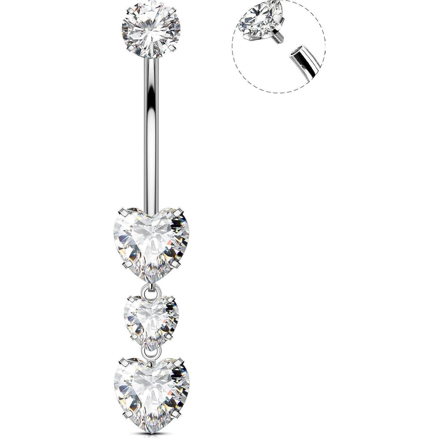 Bauchnabelpiercing Body Piercing Internally Bauchnabelpiercing Titan 14G 10/12/14mm Navel