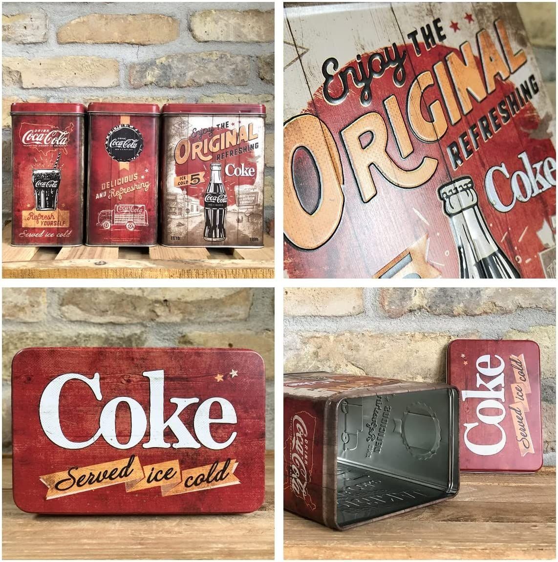 Coca-Cola Müslidose - Nostalgic-Art 66 Vorratsdose Blechdose Metall Coke Kaffeedose Highway