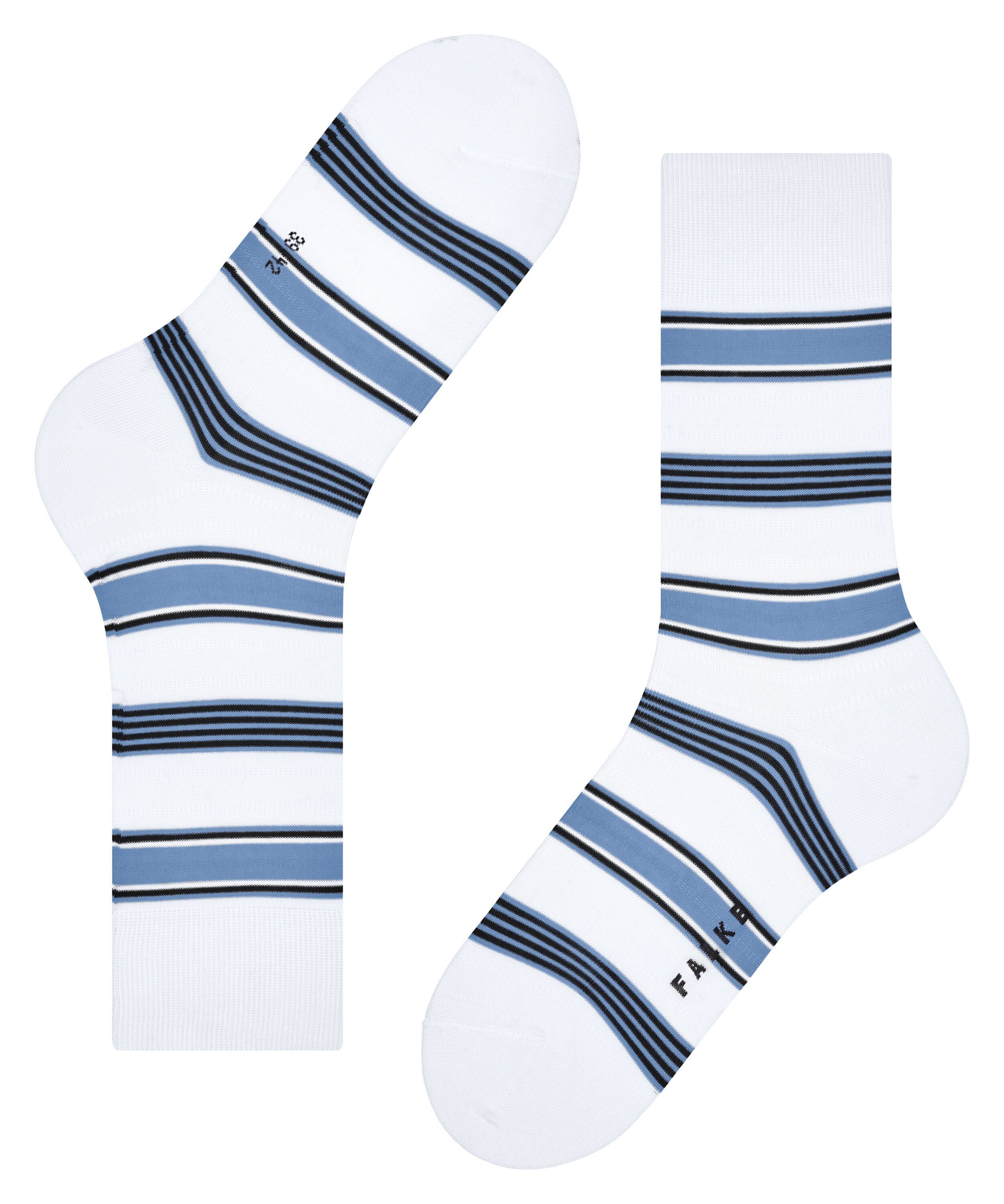 FALKE Socken Marina Stripe Socken mit weicher Baumwolle (1-Paar) mit weicher Baumwolle