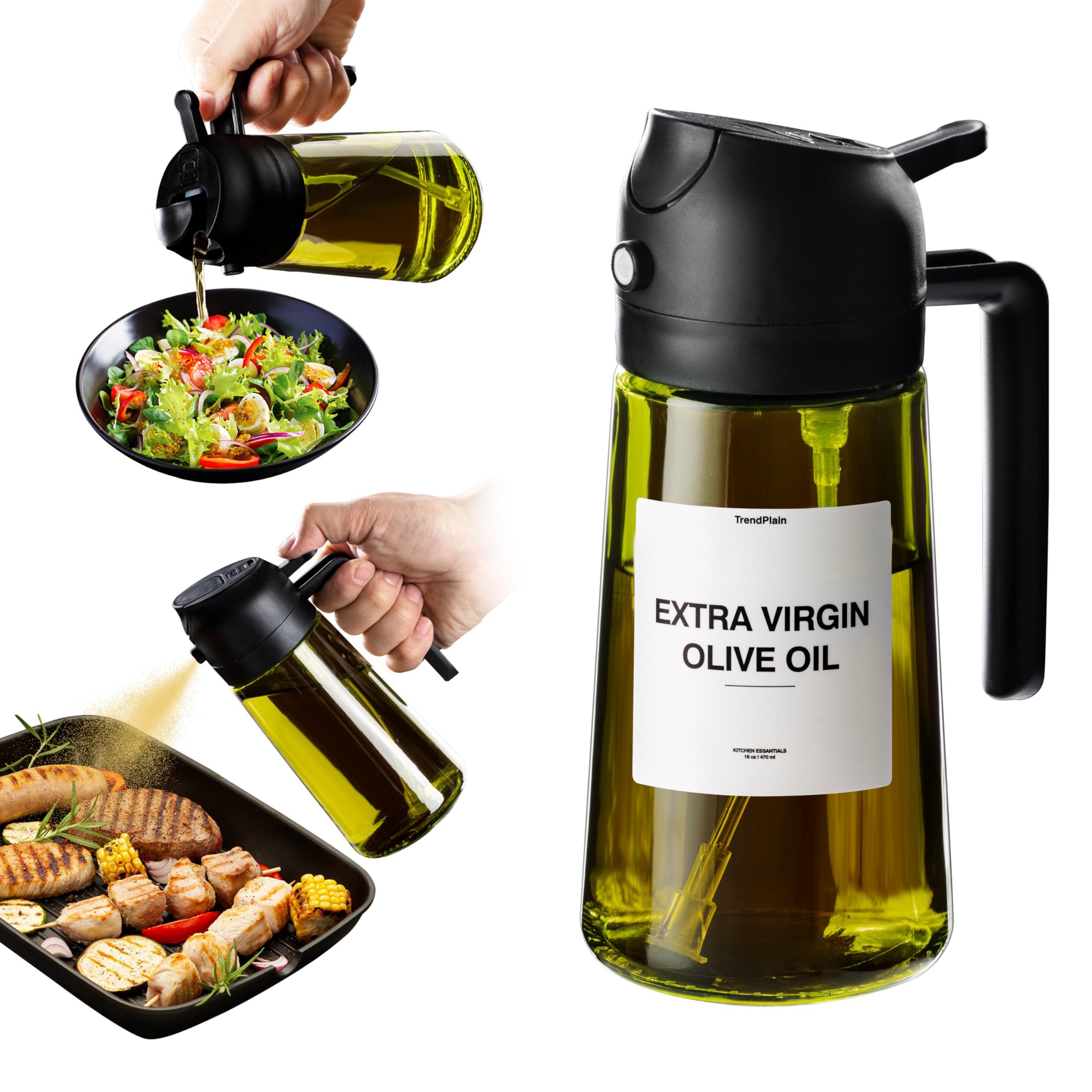 Ölspender 470ml lichtblockierender dunkler Ölsprüher zum Kochen