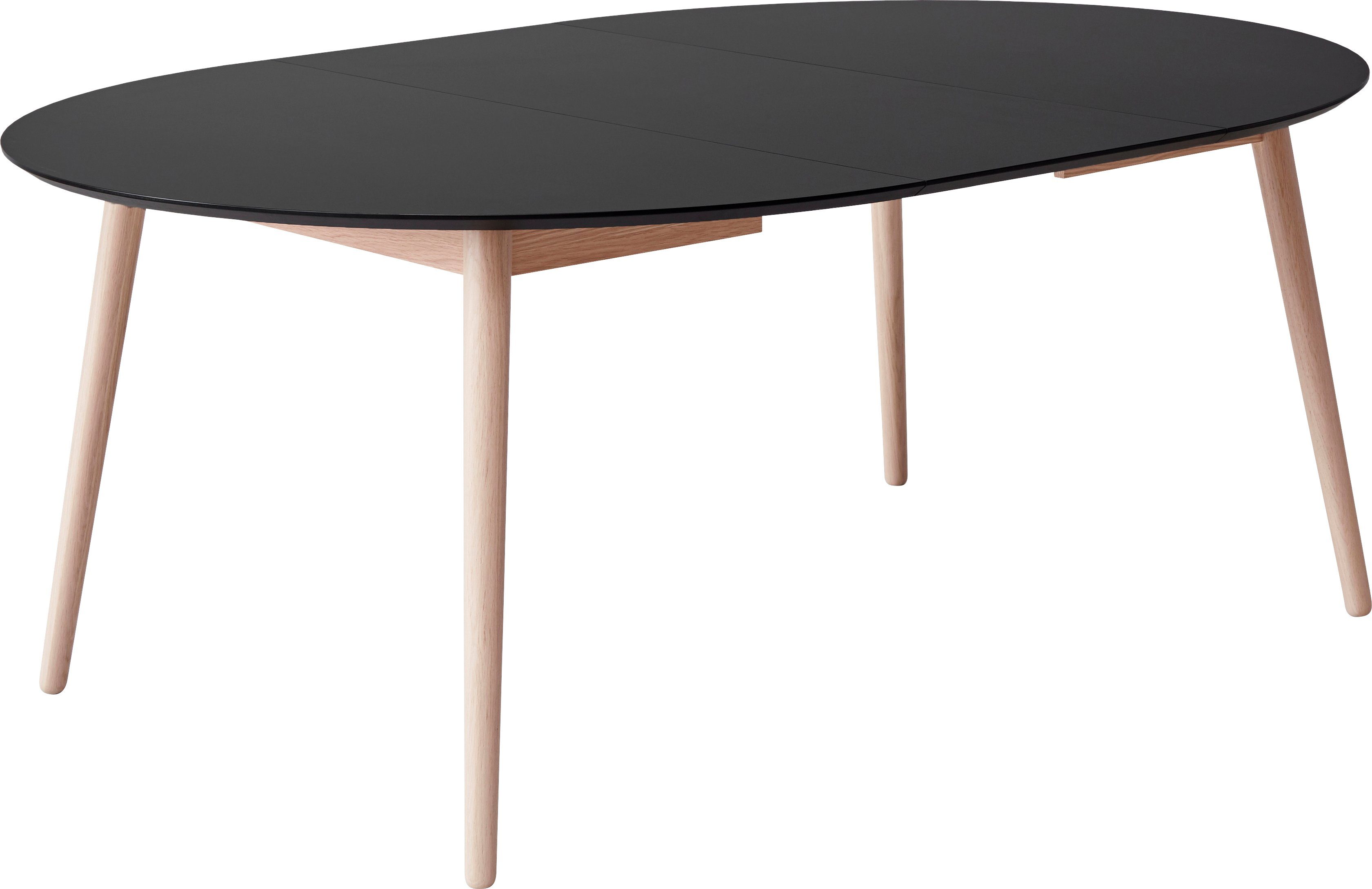 Tischplatte Massivholzgestell MDF/Laminat, Ø135(231) Schwarz by Furniture cm, aus runde Hammel, Hammel Esstisch Meza