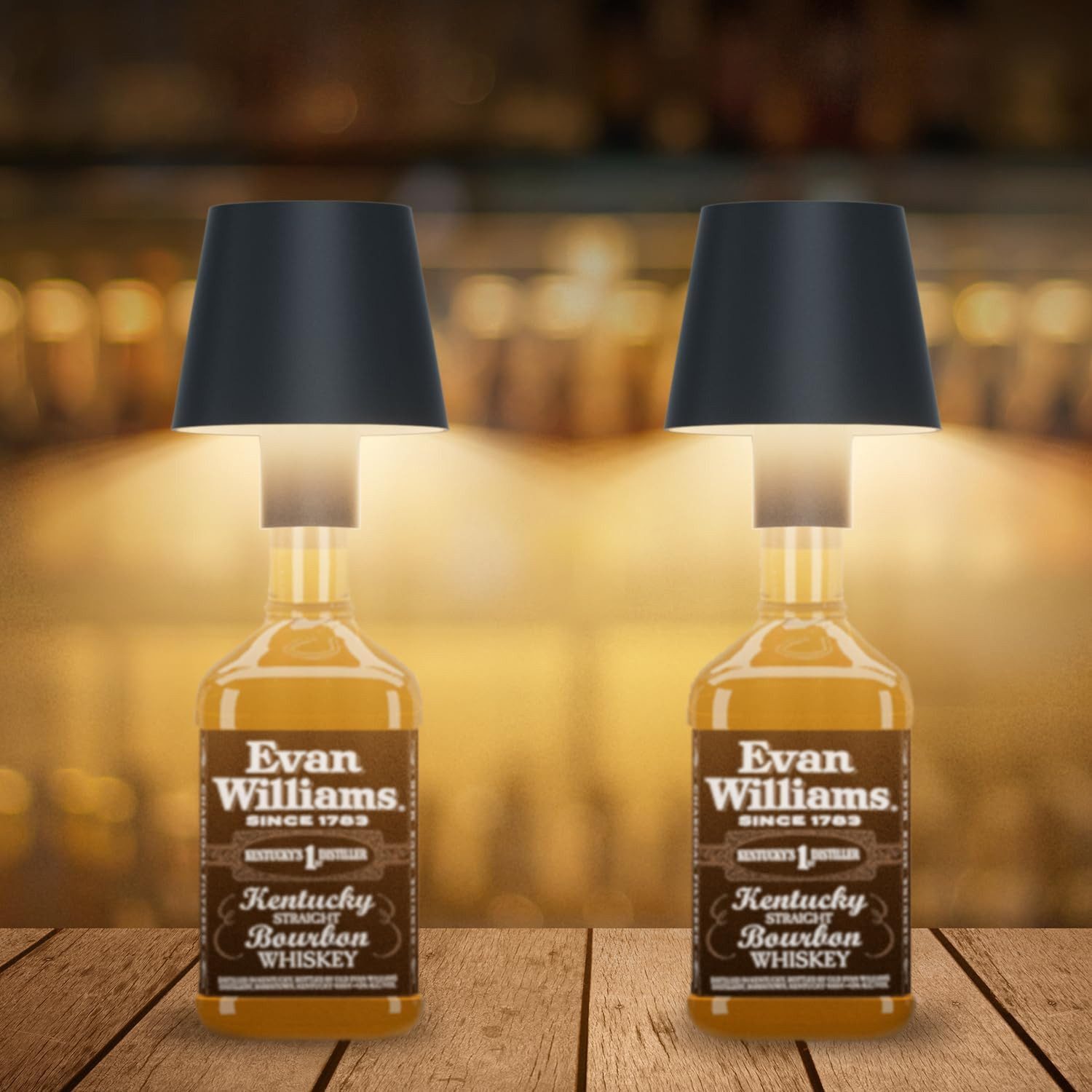 POPOLIC Dekolicht 2 Stück LED Akku Flaschenlampe, 5200mAh dimmbare Tischlam günstig online kaufen