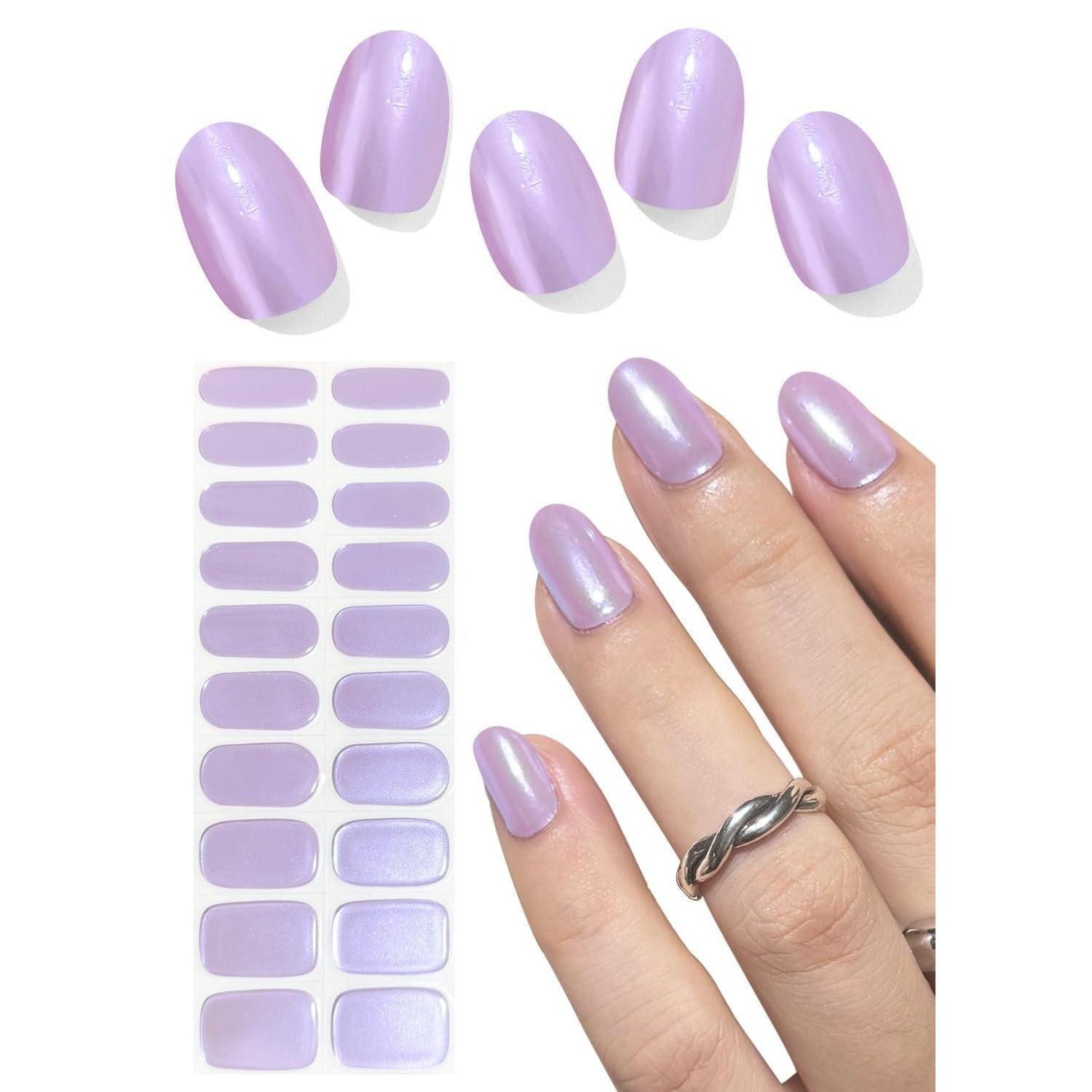 LuxusKollektion Nagel-Tattoo UV Nagelfolien Selbstklebend Spiegel Lila 20pcs