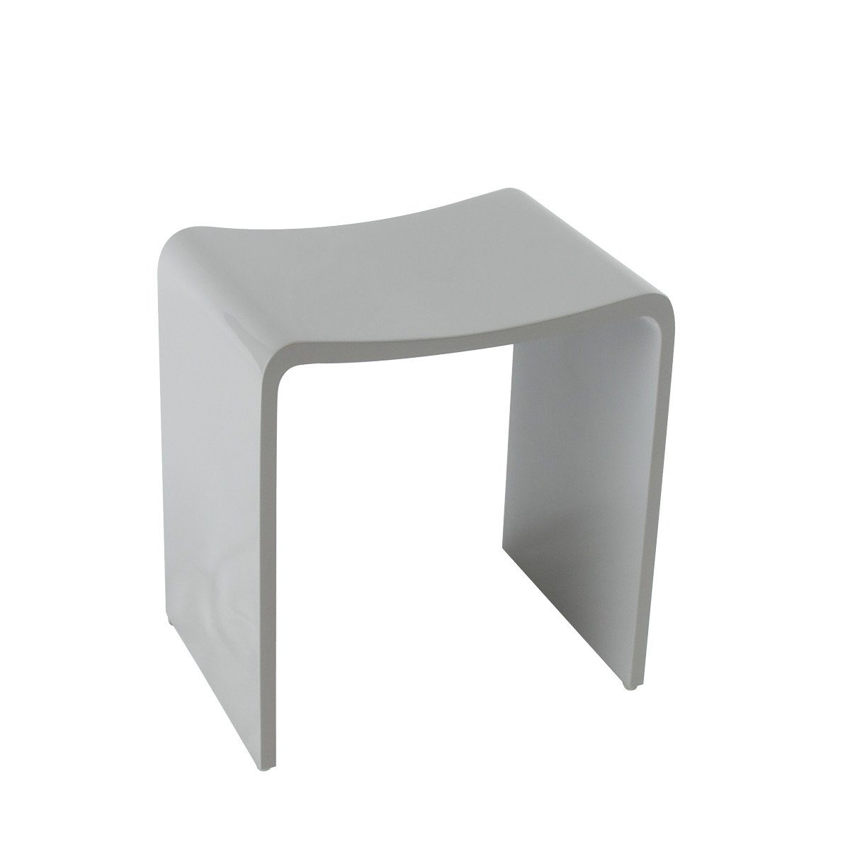 KZOAO Duschhocker Design Spa Badhocker aus Mineralguss Modell "Rom", belastbar bis 150 kg