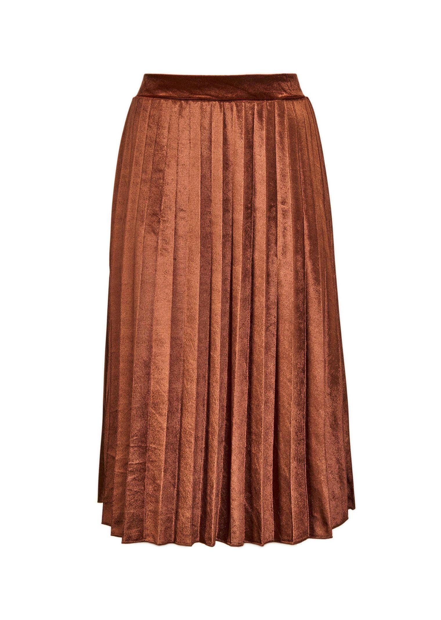 GOLDNER Schlupfrock Plisseerock aus schimmerndem Samt günstig online kaufen