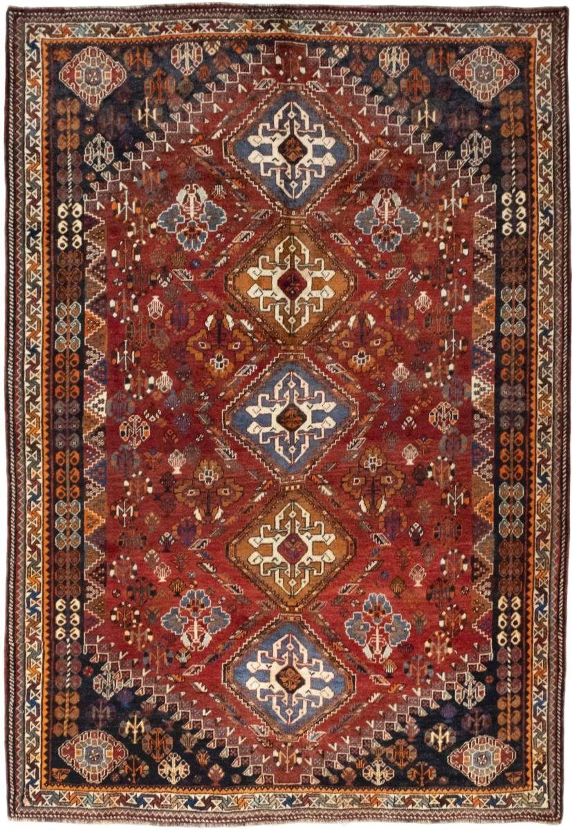 Orientteppich Shiraz 188x273 Handgeknüpfter Orientteppich / Perserteppich, Nain Trading, rechteckig, Höhe: 10 mm