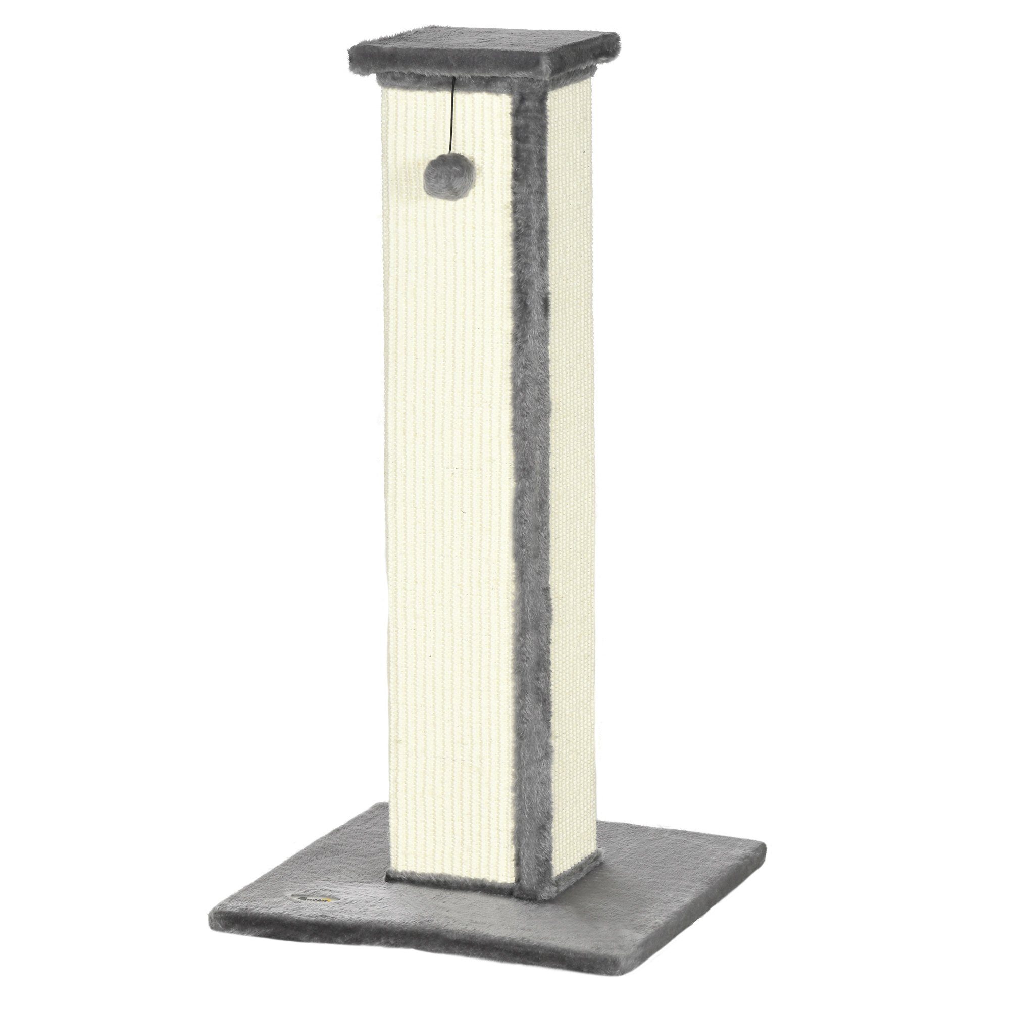 Kratzbaum Kratzstamm, 81cm Kratzsäule, Sisal-Katzenkratzbaum mit Spielball