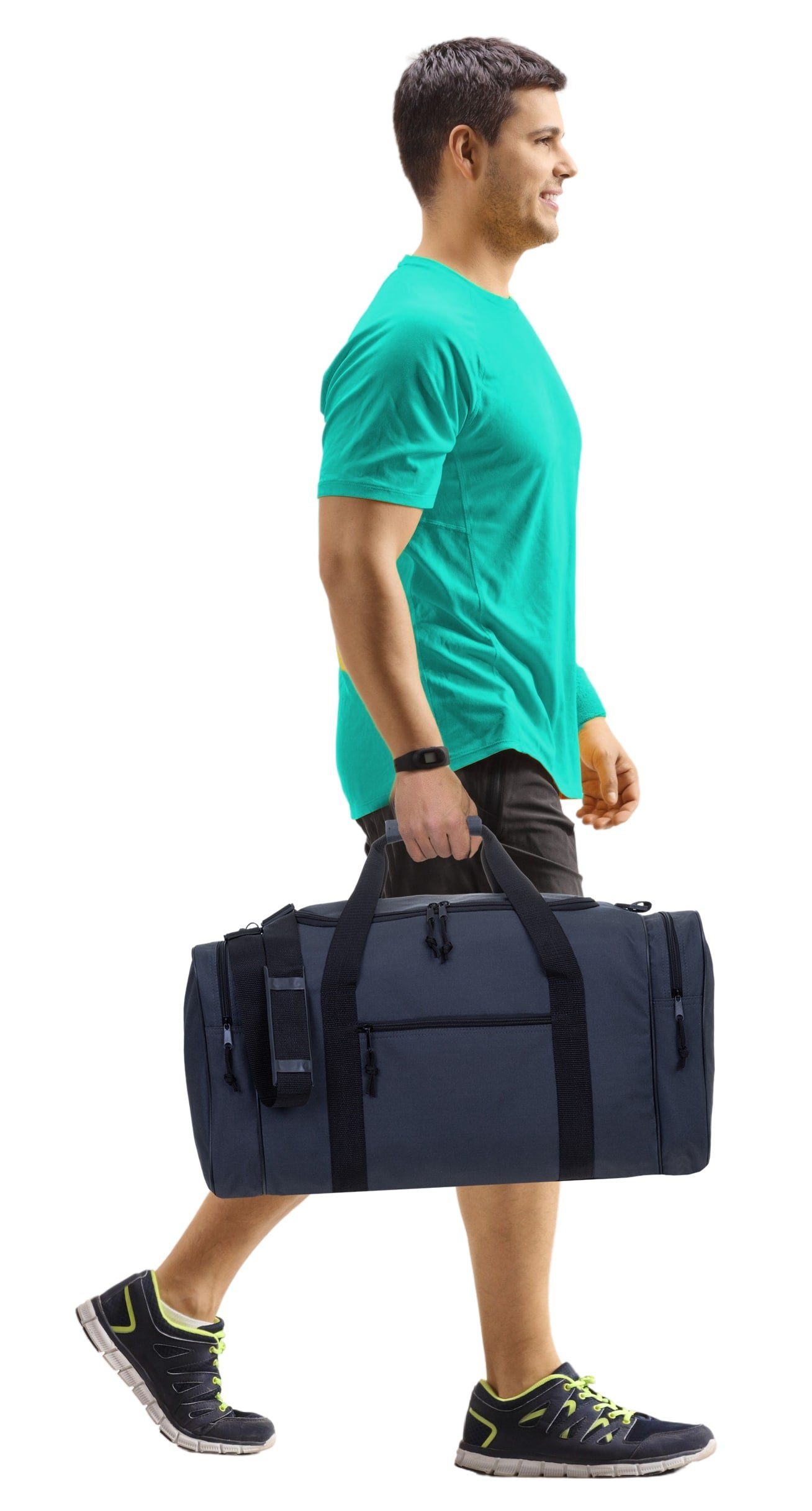 Spear Bags Sporttasche groß Saunatasche Reisetasche Gymbag 55 cm, 40 Liter Gym Tasche Fußballtasche Large + Trinkflasche