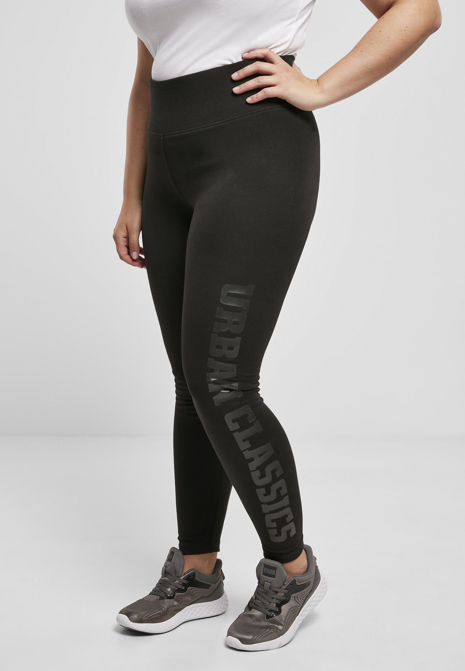 Leggings Waist High UC CLASSICS Ladies Ladies Branded Leggings Damen (1-tlg), URBAN