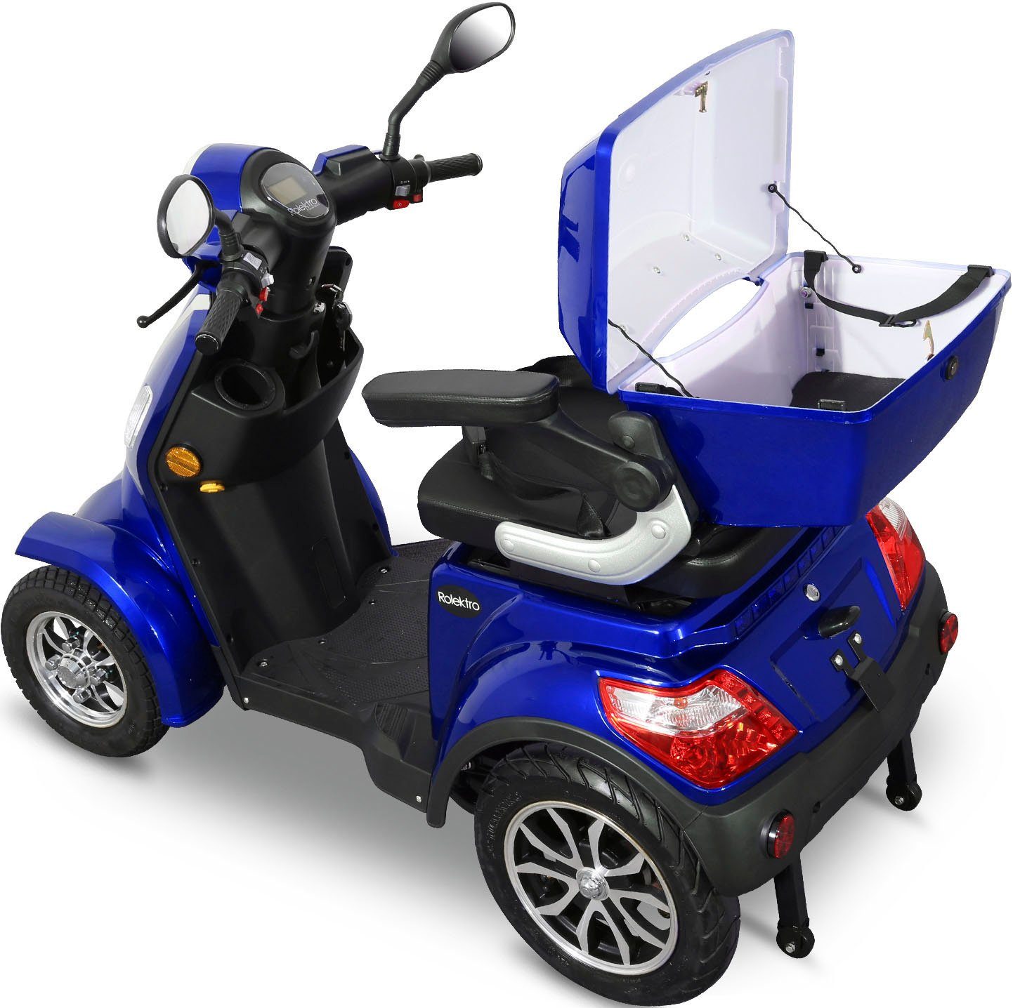 Rolektro Elektromobil Rolektro 1000 (mit blau 25 V.2, 25 W, Blei-Gel-Akku, km/h, Topcase) E-Quad
