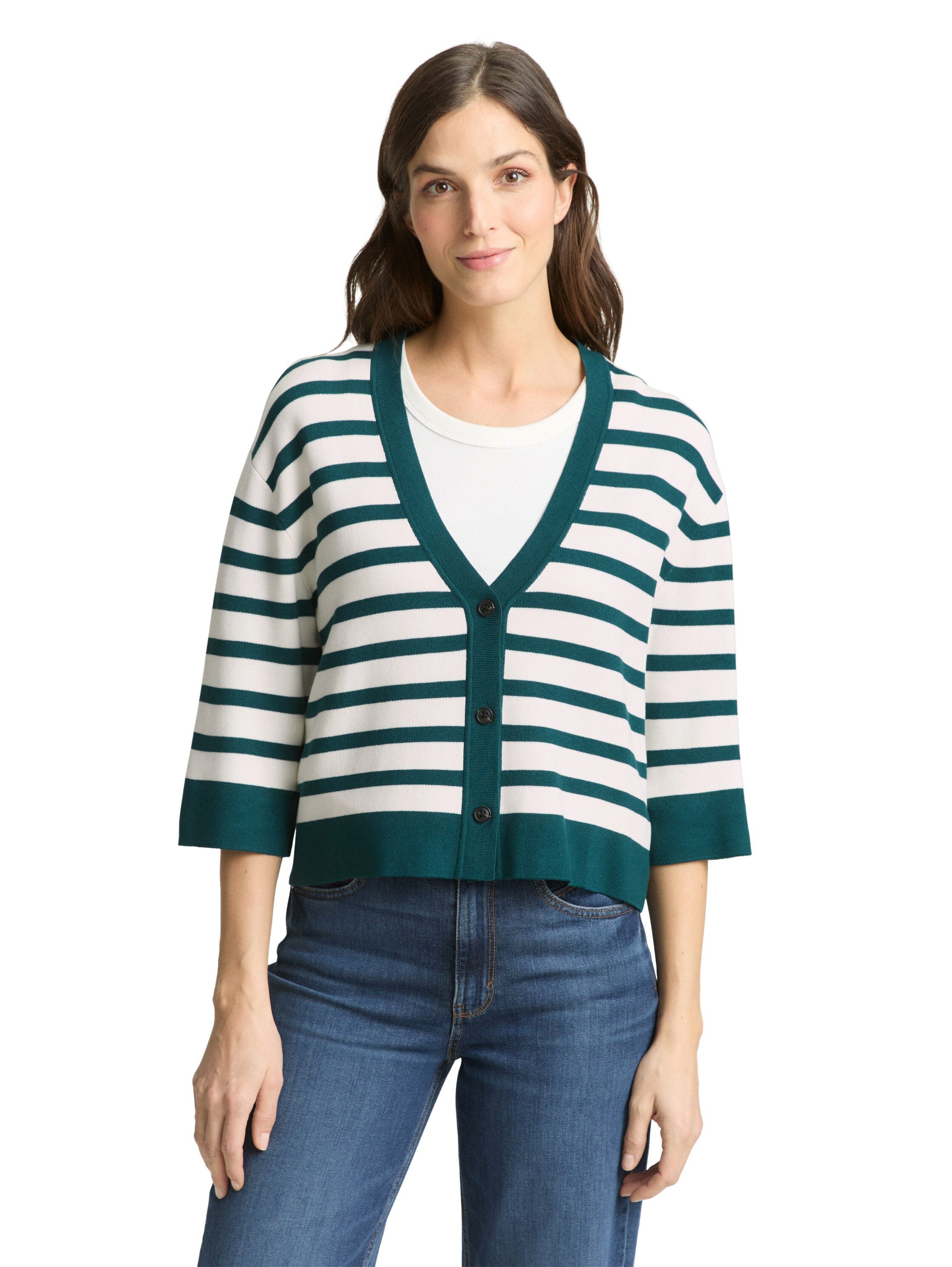 TOM TAILOR Cardigan mit Streifen Muster