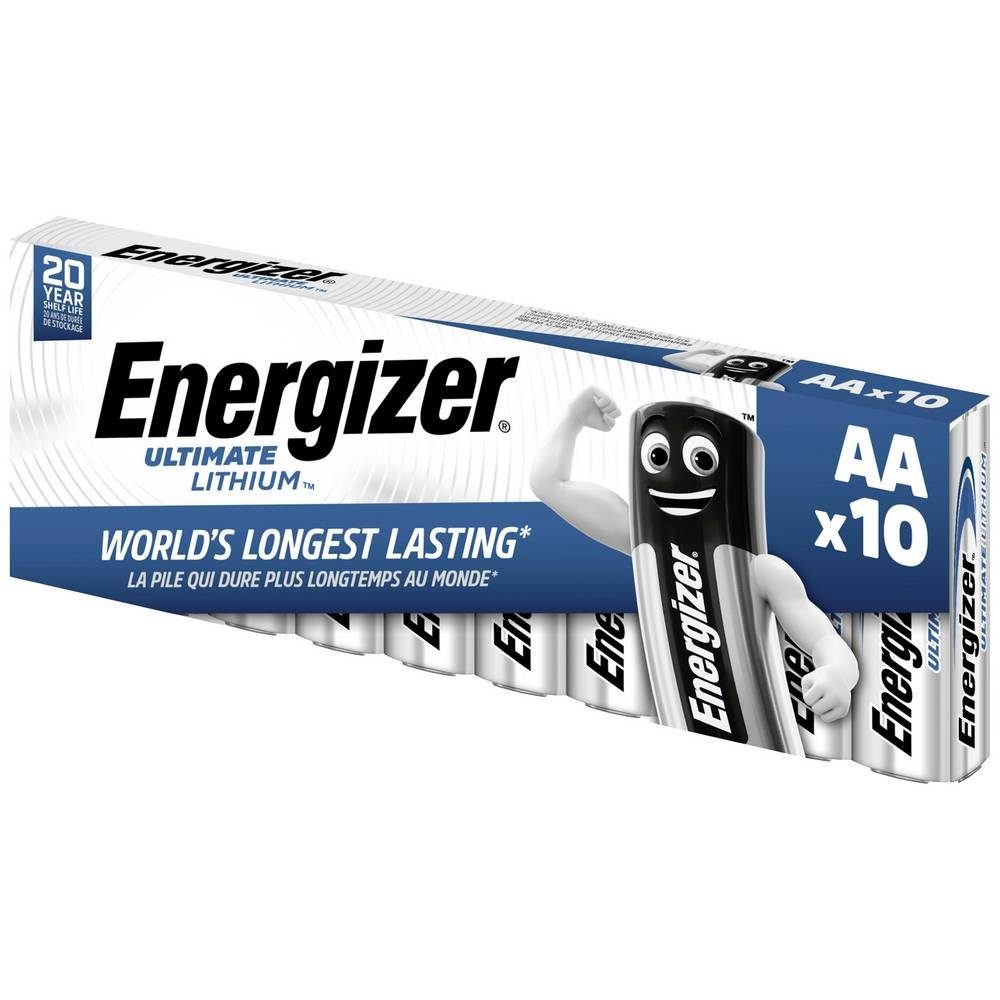 Energizer Ultimate Lithium Mignon-Batterien, 10er-Set E301535501 Batterie