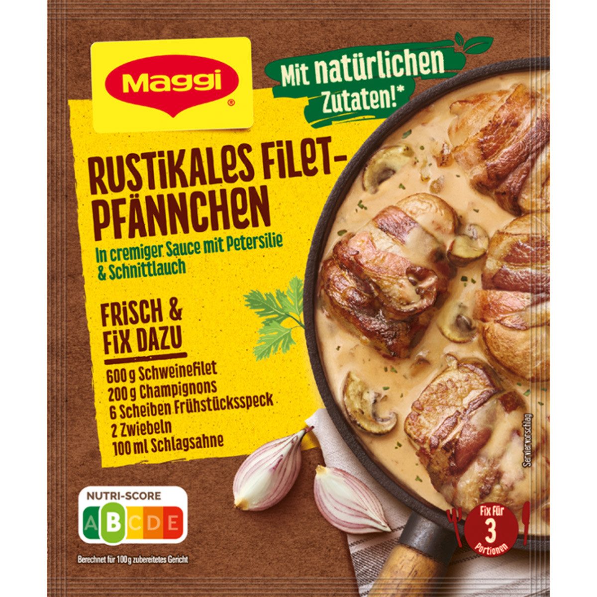 MAGGI Saucen, Maggi Fix für Rustikales Filet Pfännchen in cremiger Sauce 33g