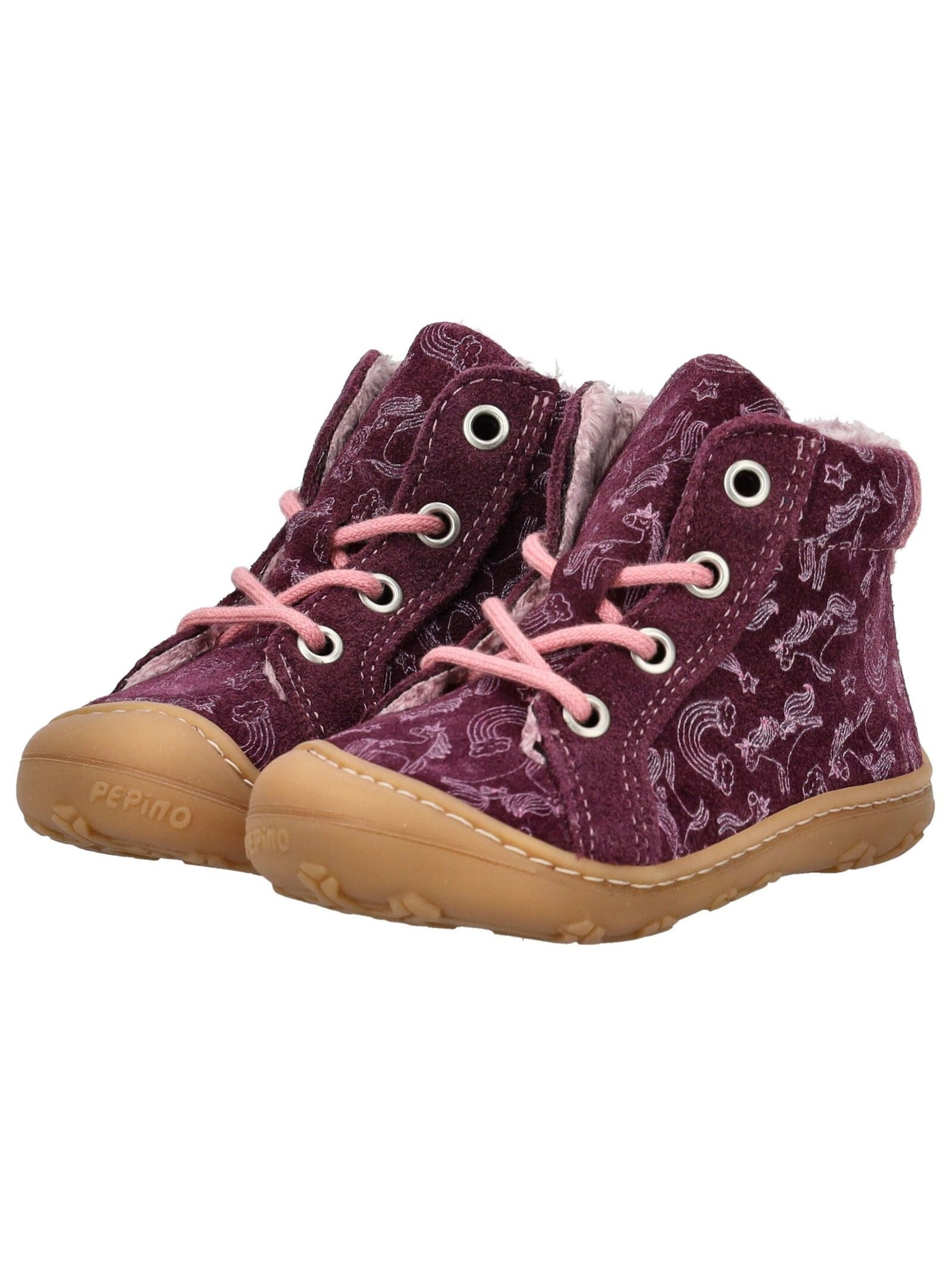 Pepino Stiefelette Veloursleder . Schnürstiefelette